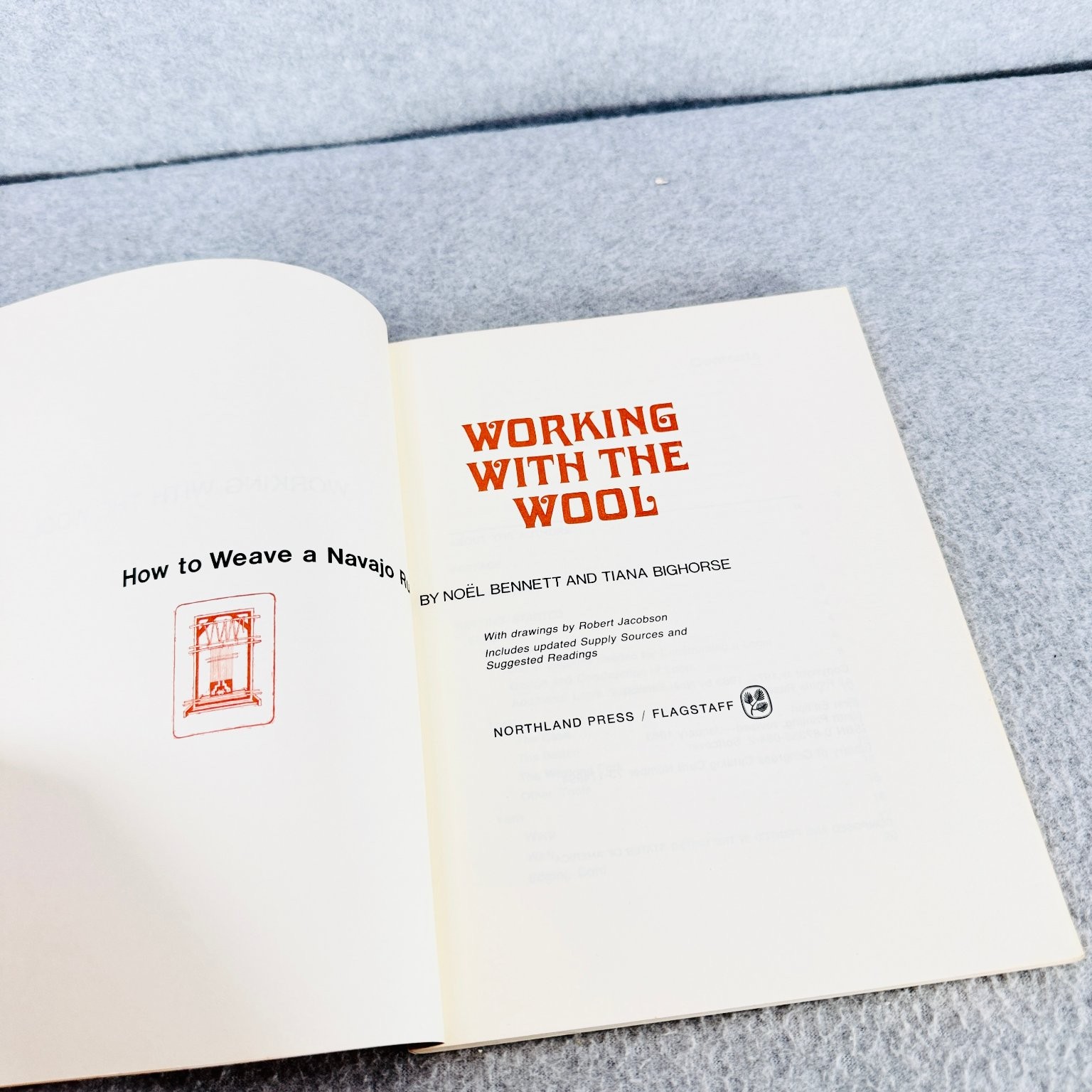 Working with the Wool by Bennett and Bighorse 1983 Navajo Rug Weaving Book