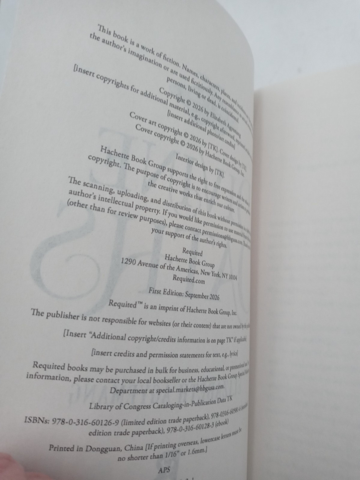 Divine Oaths by Elizabeth Agyemang ARC PB 1st Ed 9/2026 Unused