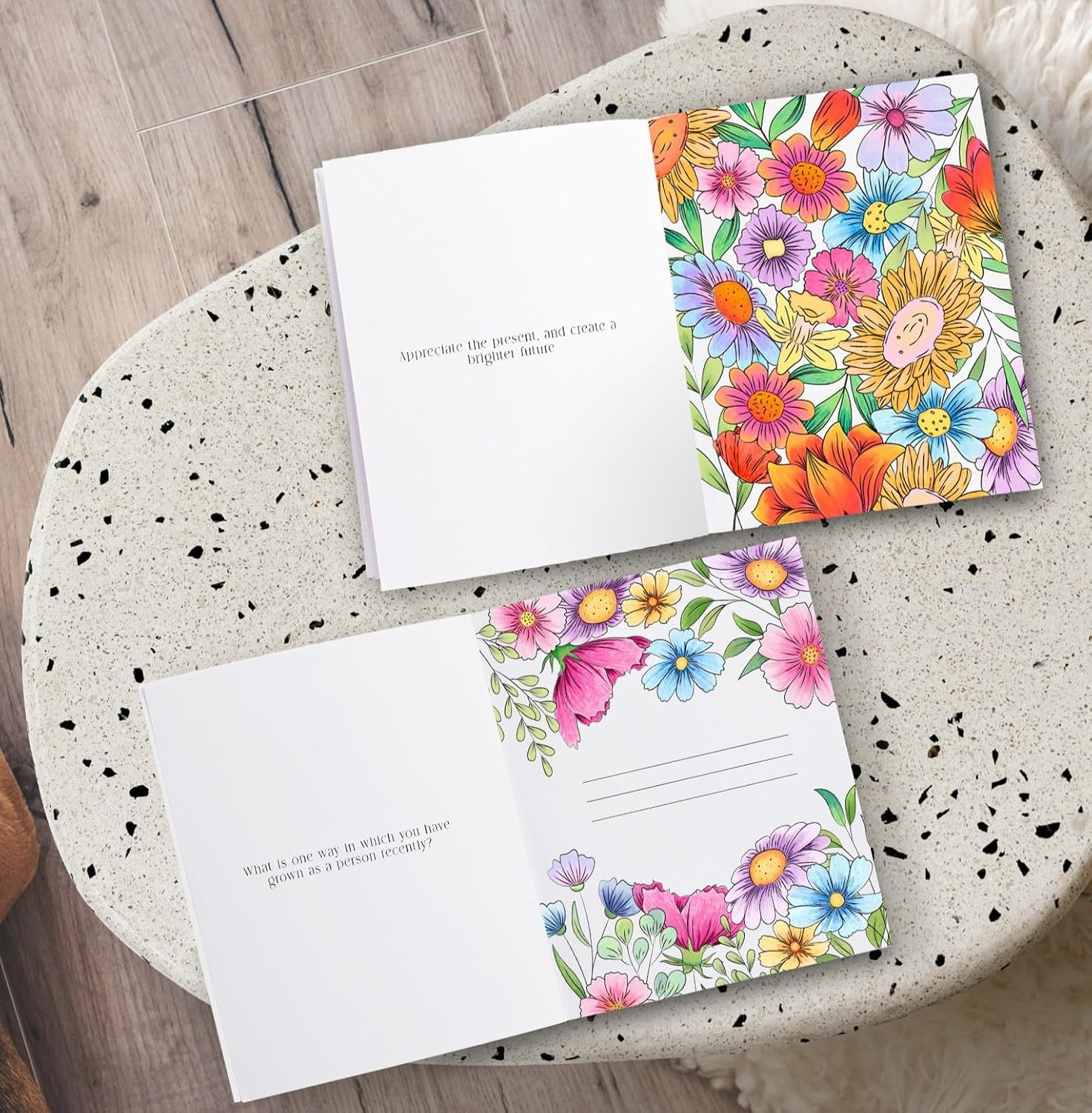 Beautiful Adult Coloring Book Set of 2 for Relaxation – Gratitude
