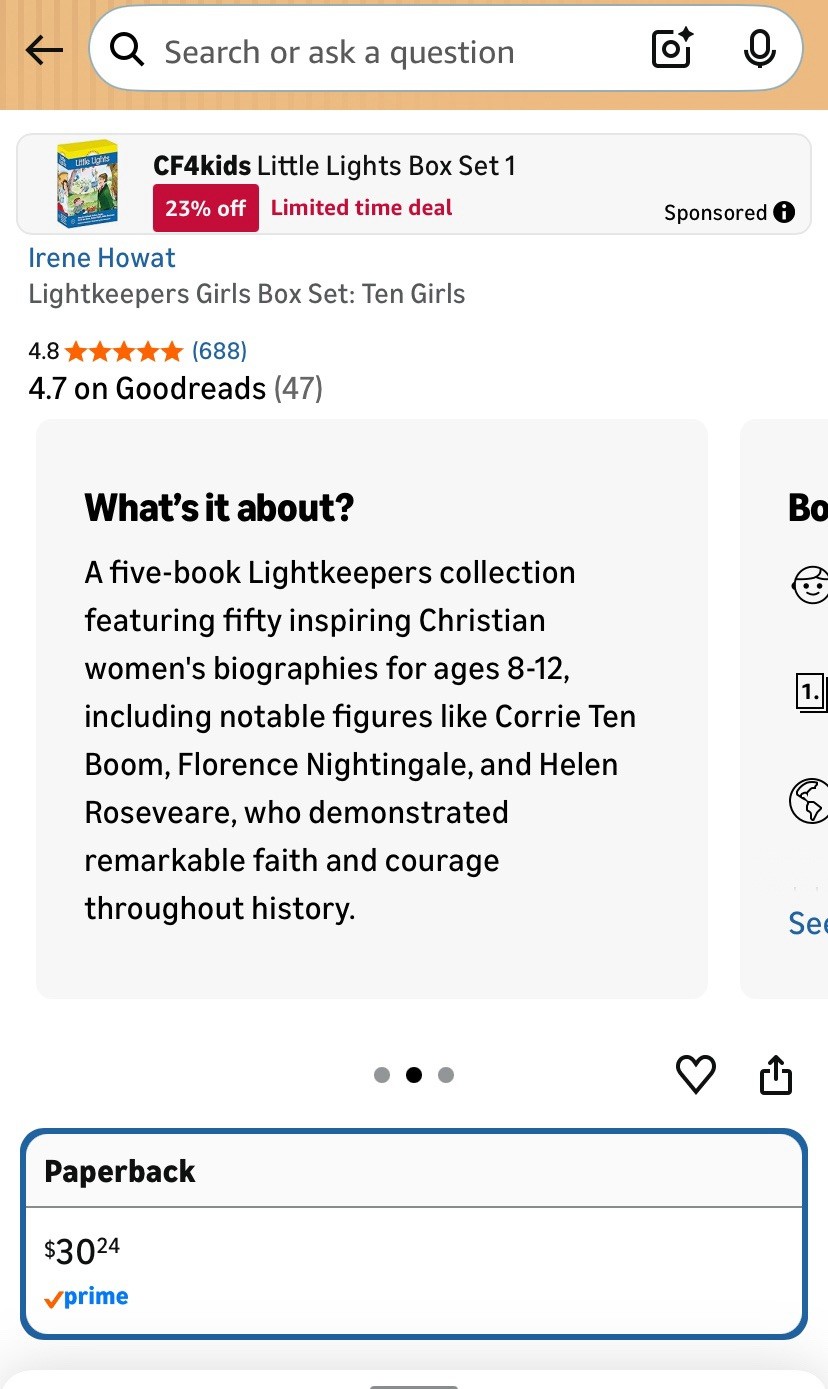 Irene Howat Lightkeepers Ten Girls 5-Book Paperback Box Set Ages 9-12