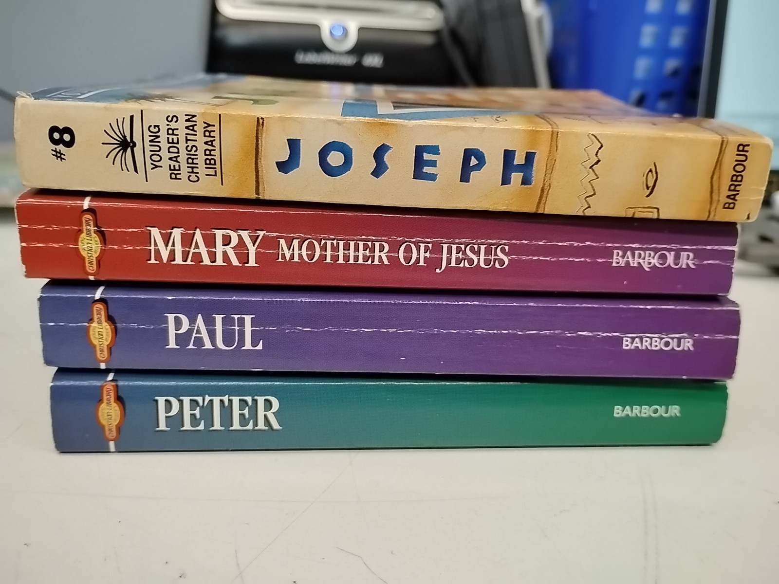 Lot Of 4 Bible Mini Paperbacks Barbour Press Joseph Mary Mother Paul Peter