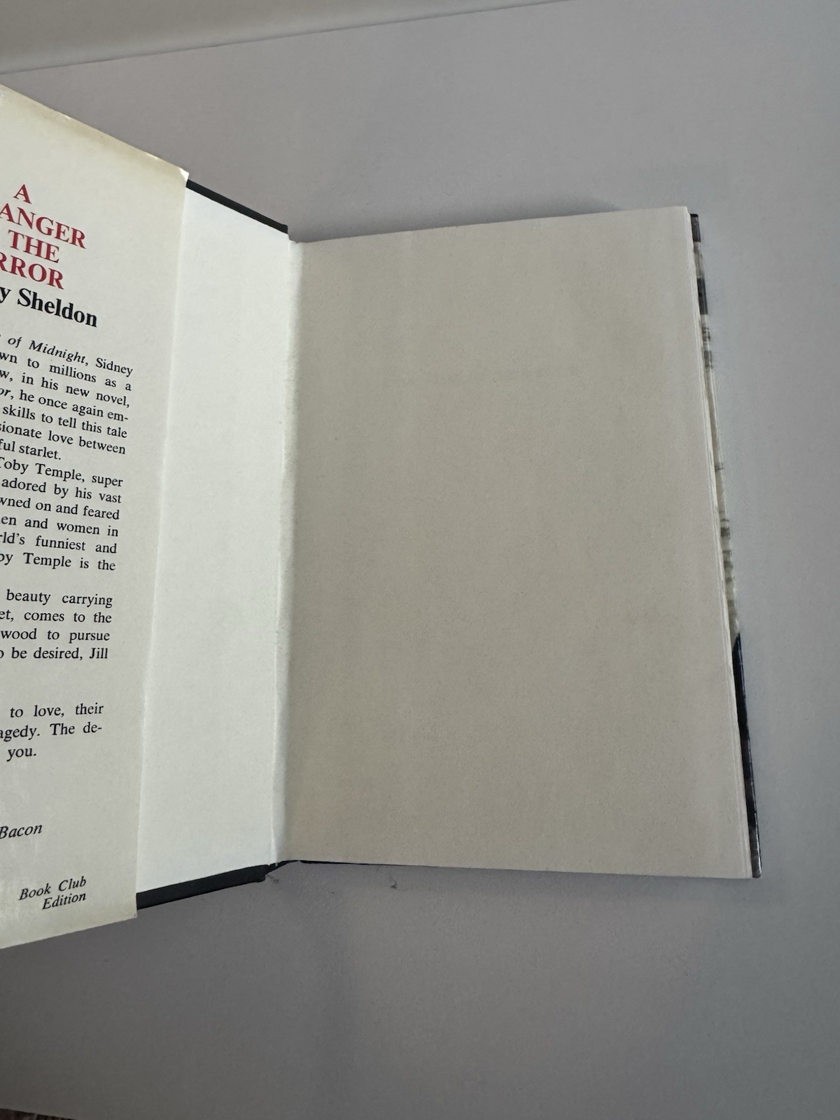 Sidney Sheldon A Stranger in the Mirror HC DJ Book Club Edition Vintage Novel