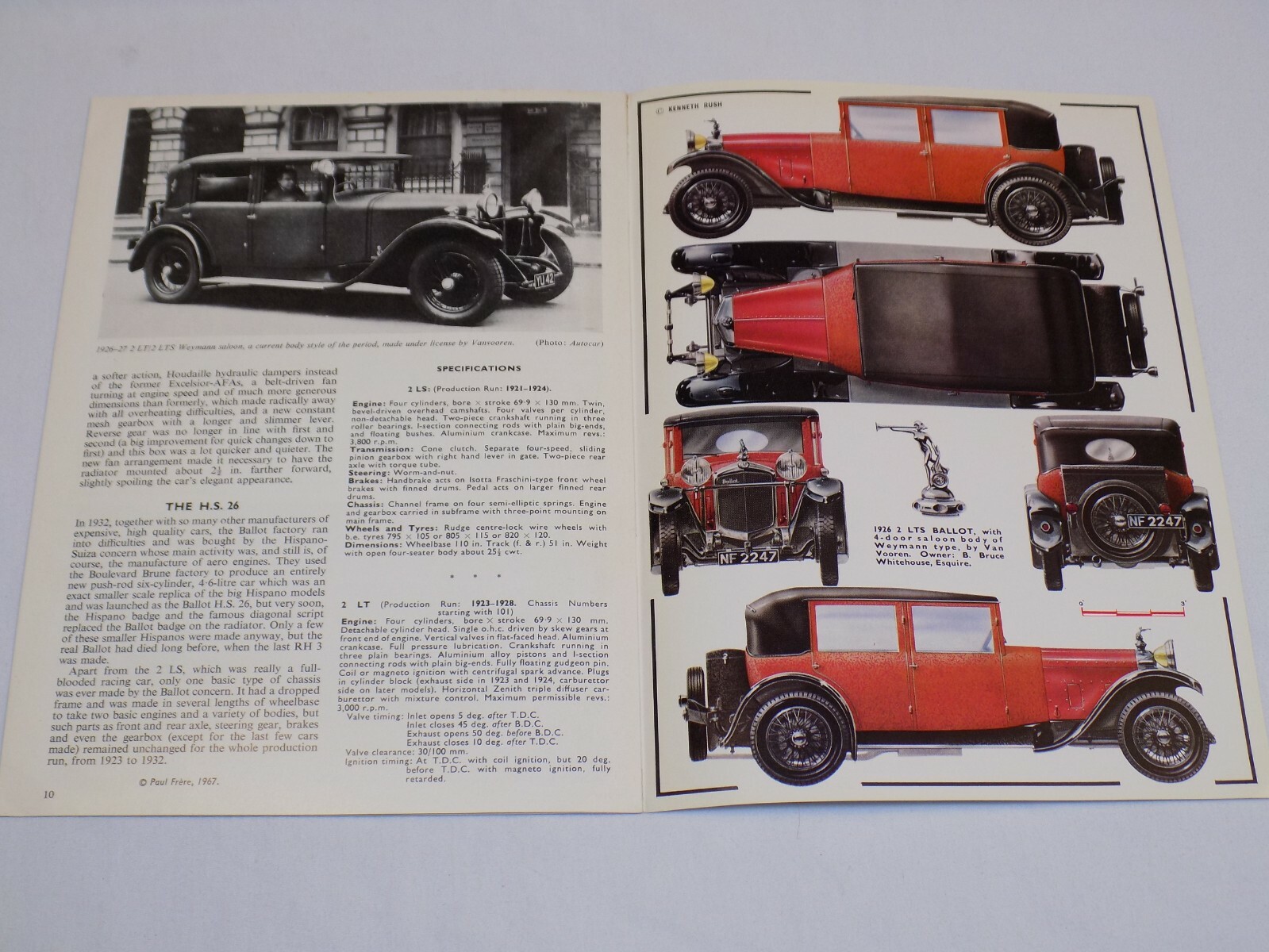 Profile Publications #93 The 2-Litre & 8-Cylinder Ballots Automobile Memorabilia