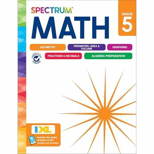 Spectrum 5th Grade Math – Paperback, by Spectrum; Carson Dellosa – Acceptable a
