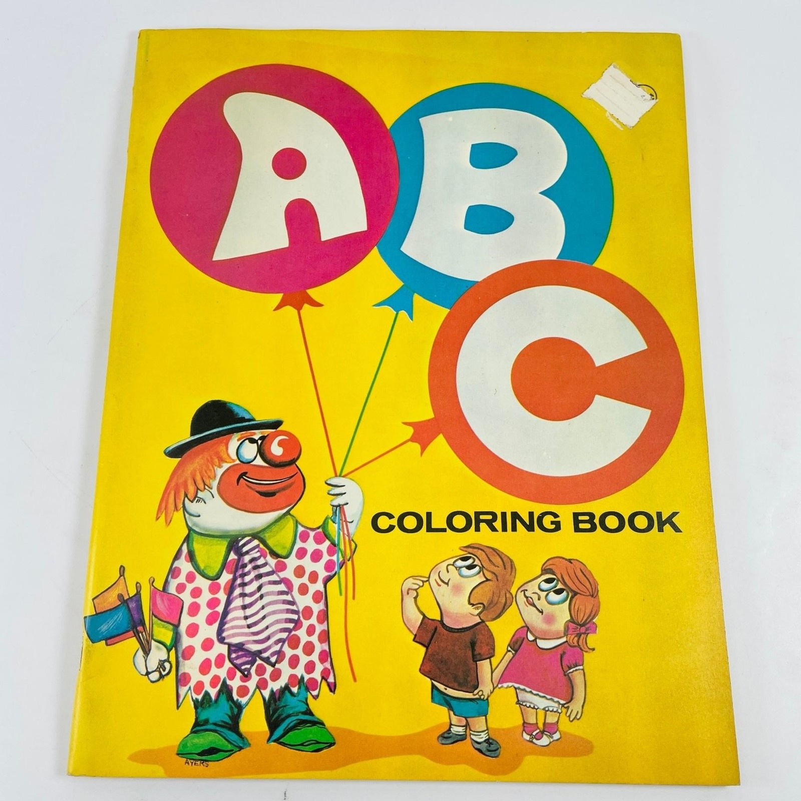 ABC Coloring Book Vintage 1970s Paperback Modern Promotions USA Uncolored