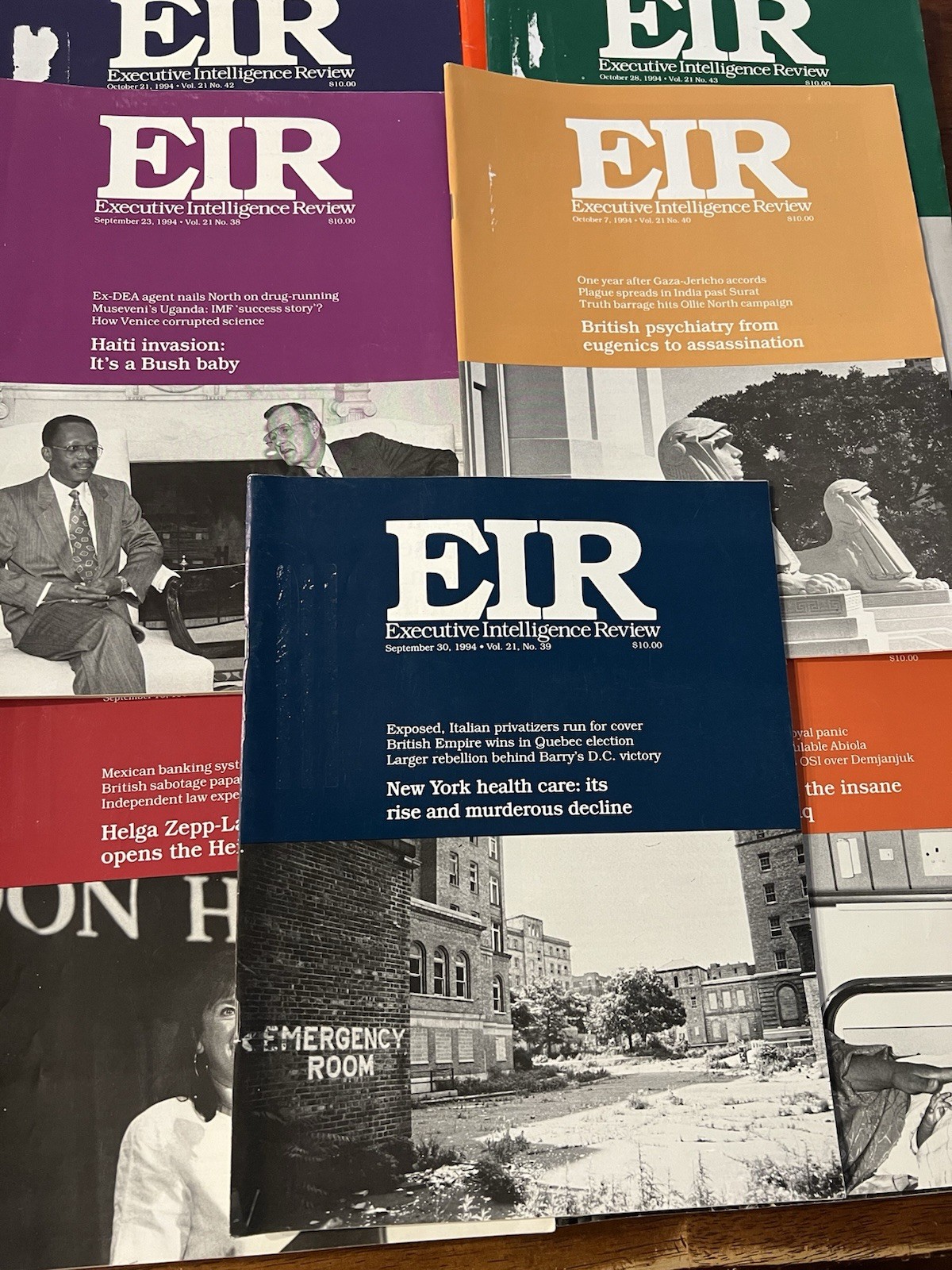 EIR Executive Intelligence Review 27 Issues 1994