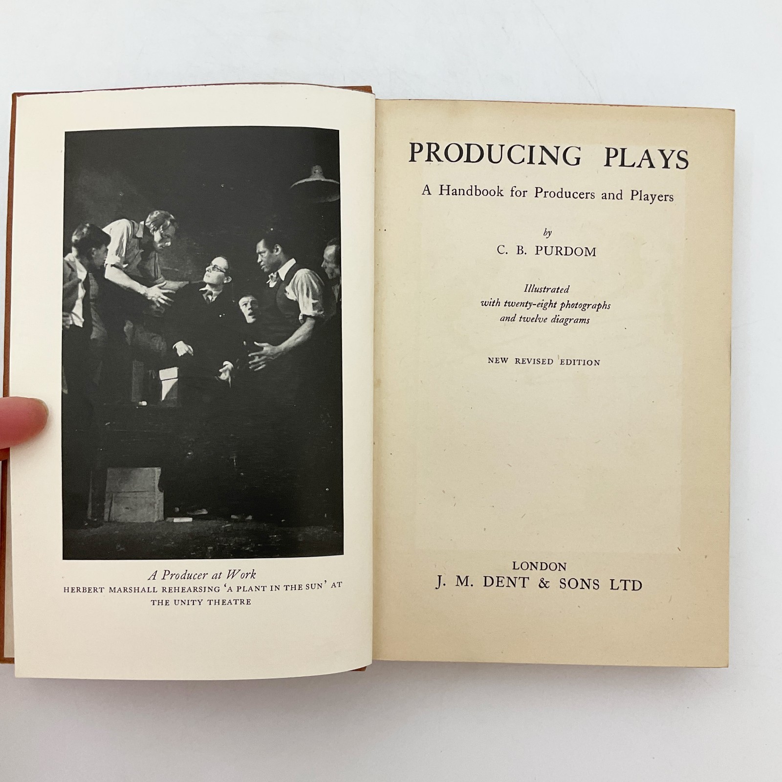 Producing Plays Performing Arts Hardcover Book CB Purdom 1940