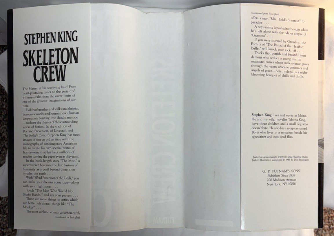 Skeleton Crew by Stephen King 1985 Hardcover With Dust Jacket