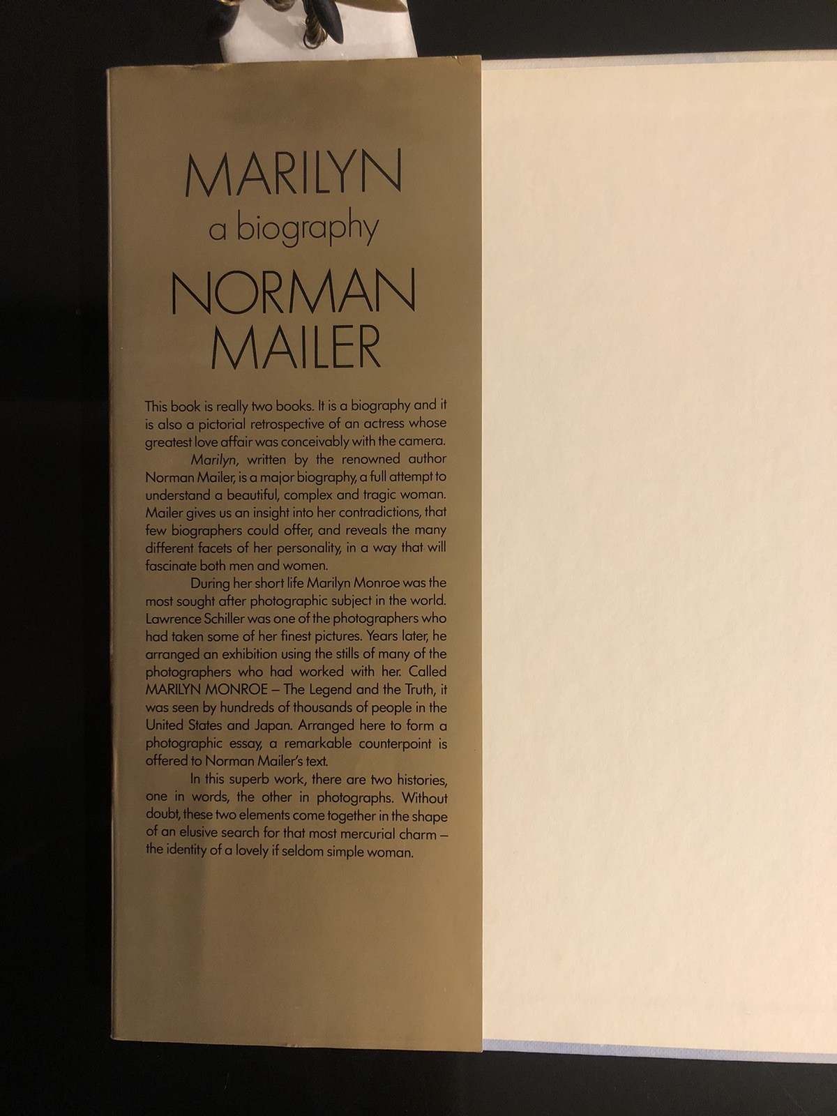 Marilyn A Biography Norman Mailer Spring Books 1989 Reprint HC DJ VG 🎬