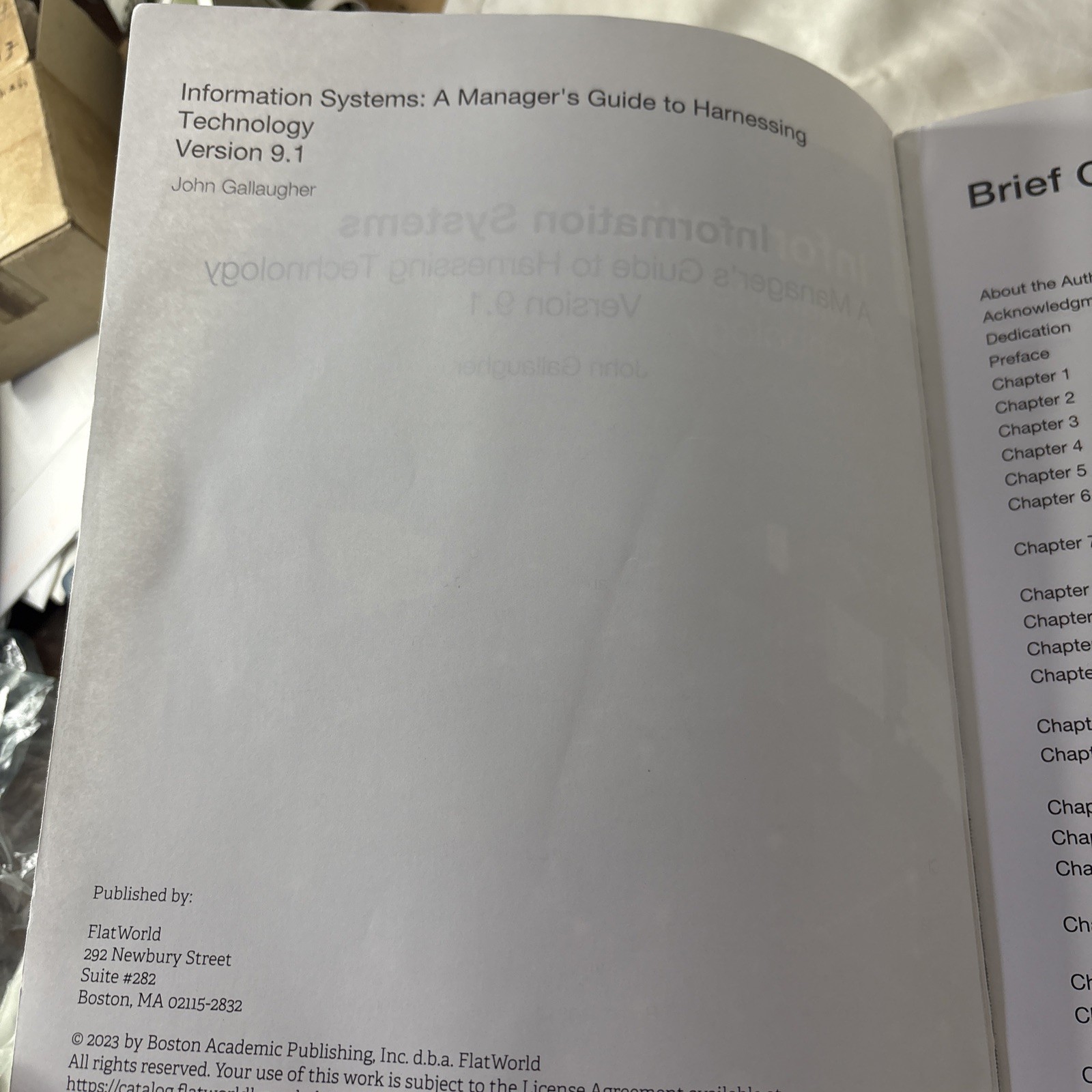 Gallaugher Information Systems: A Manager’s Guide to Harnessing Technology v 9.1