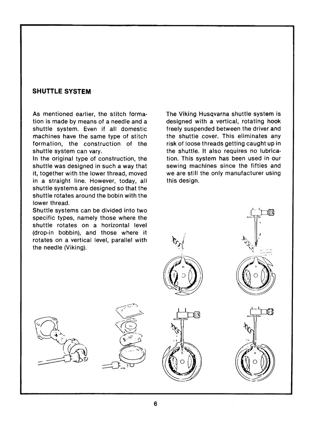 HUSQVARNA Viking 6000 Series Technical Service Manual – LOOP BOUND – COVERING