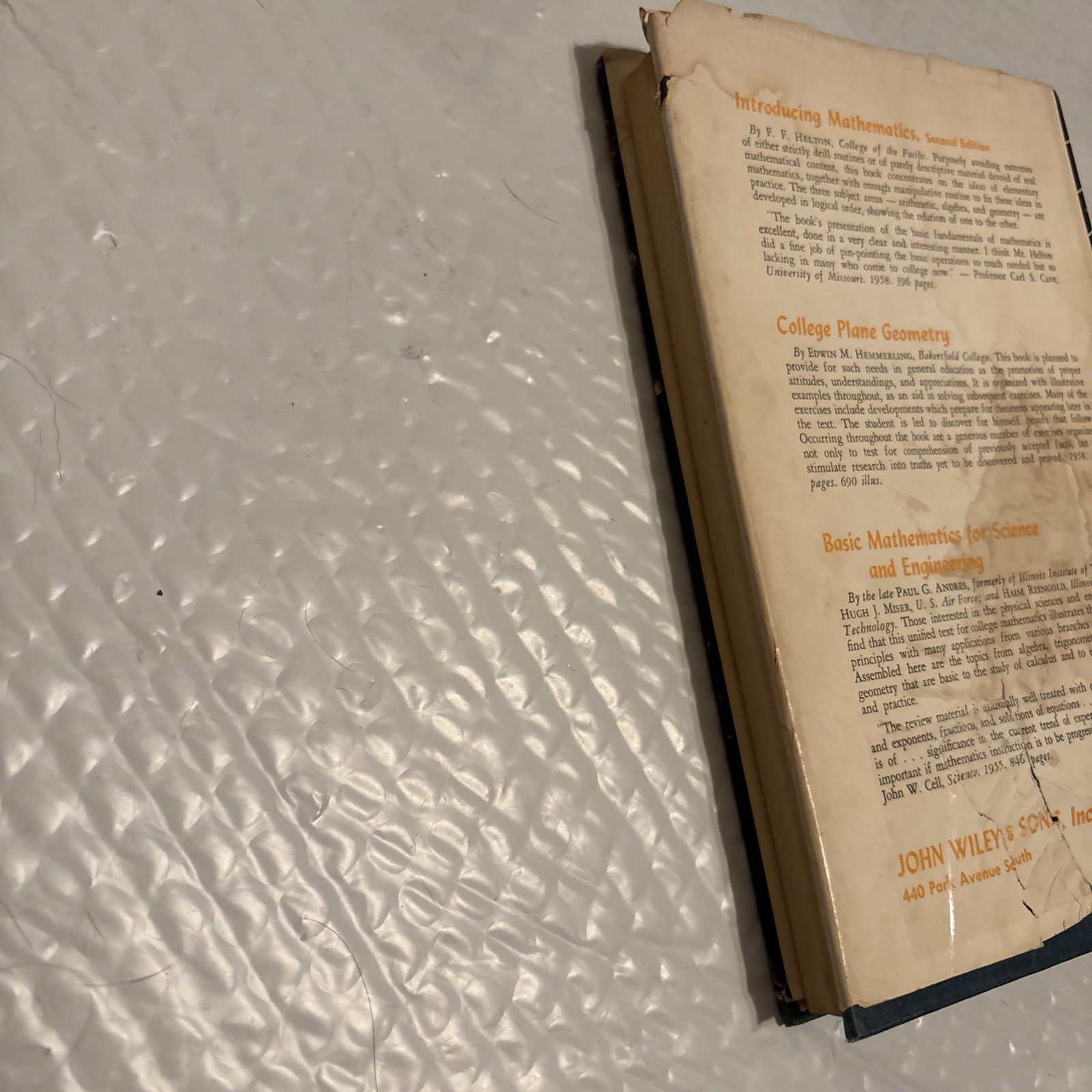 Plane Trigonometry Hardcover Vintage 1959 1961 A W Goodman John Wiley Hc –