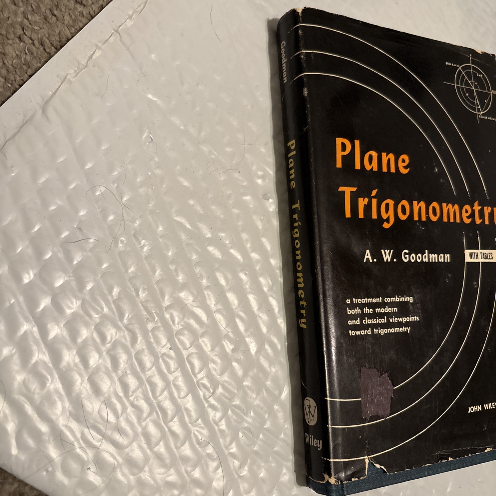 Plane Trigonometry Hardcover Vintage 1959 1961 A W Goodman John Wiley Hc –