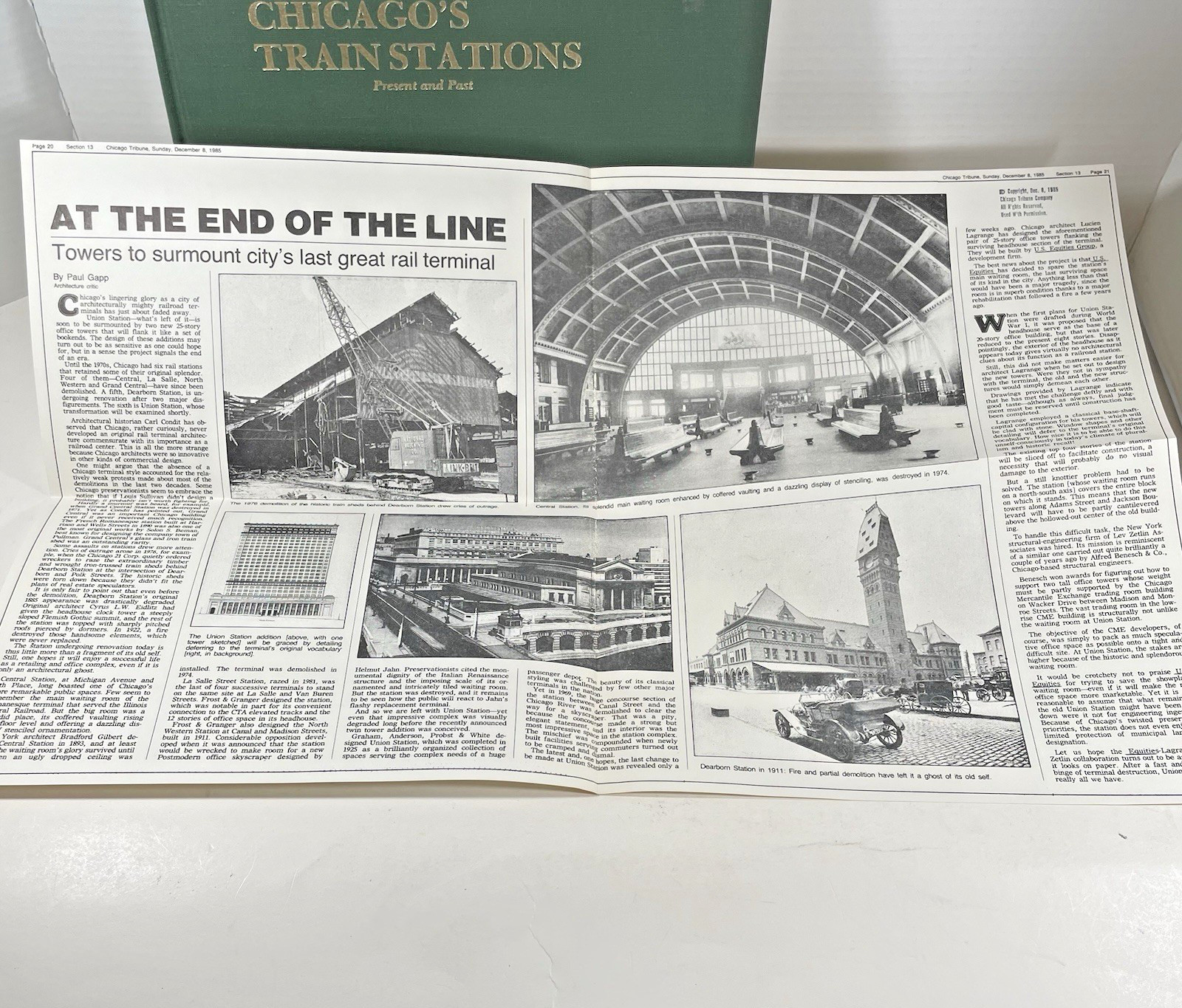 A Guide to Chicago’s Train Stations Book Bach & Wolfson 286/300 Signed LTD ED