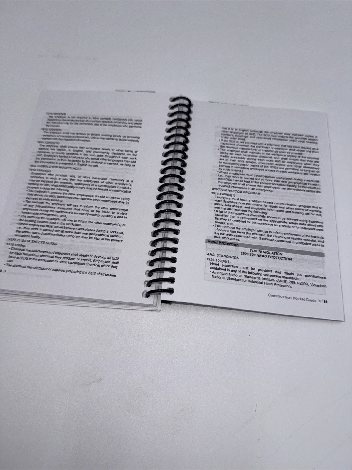 2024 Edition OSHA Standards Construction Pocket Guide, published by oshapdf