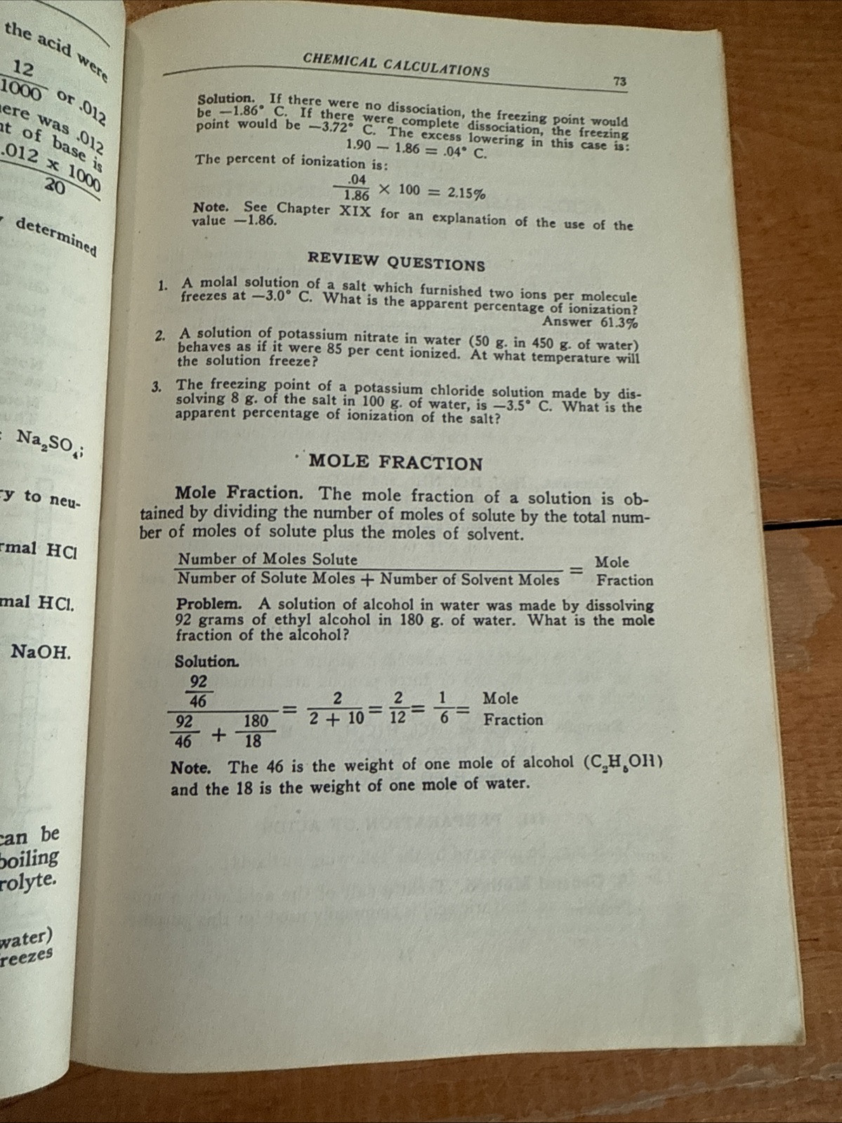 An Outline of First Year College Chemistry by Barnes & Noble (PB, 1945) 6th Ed.