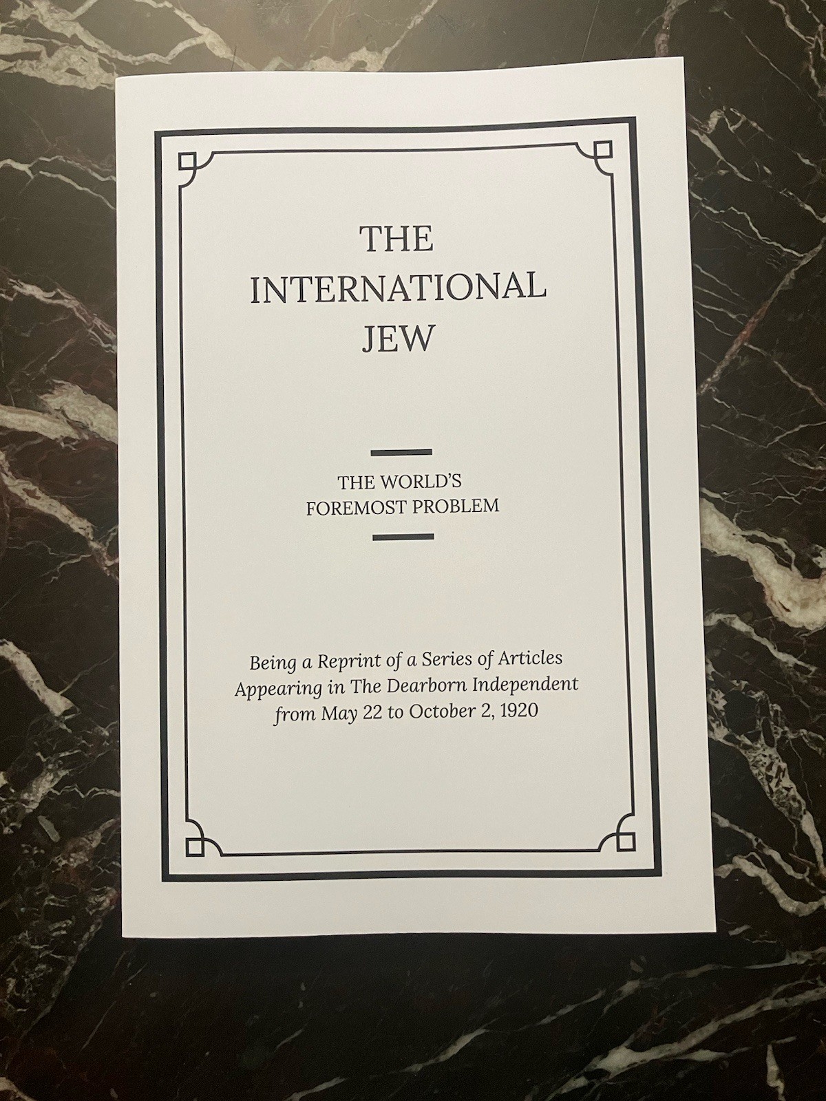 The International Jew: The World’s Foremost Problem Vol 1 – Henry Ford Paperback