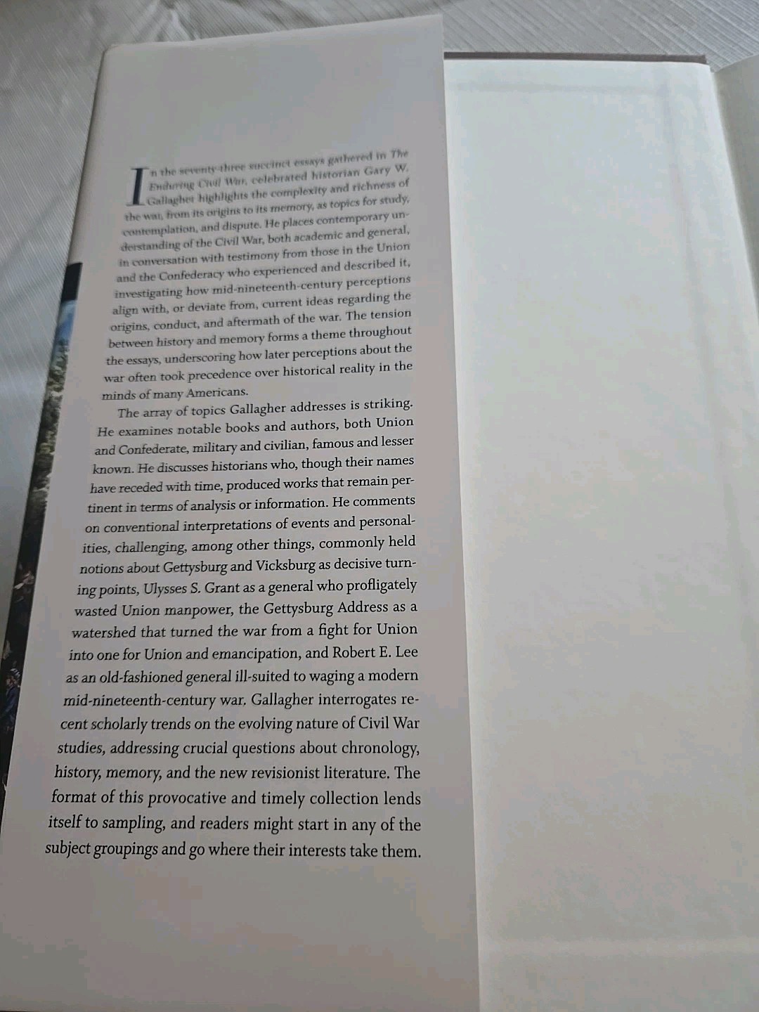 The Enduring Civil War Reflections Gallagher Hardcover DustJacket 2020 1st Print