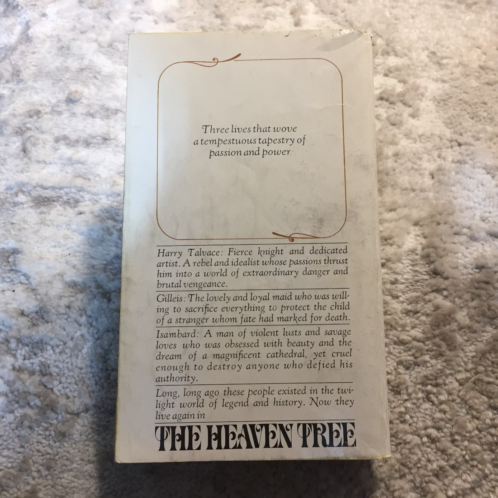 The Heaven Tree Edith Pargeter 1973 Bantam Artisan Building Medieval Saga Book