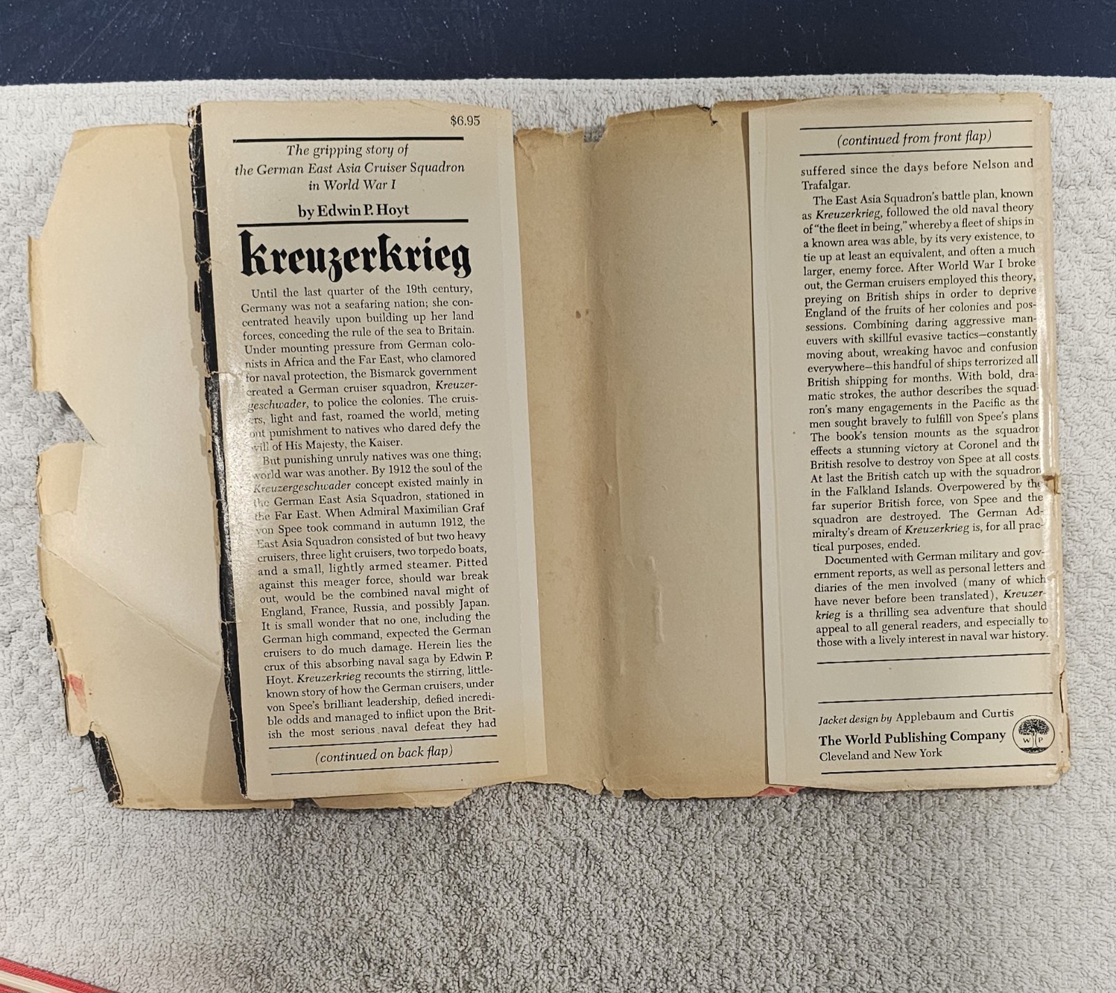 Kreuzerkrieg Edwin P Hoyt 1968 Hardcover First Edition German Cruiser WWI