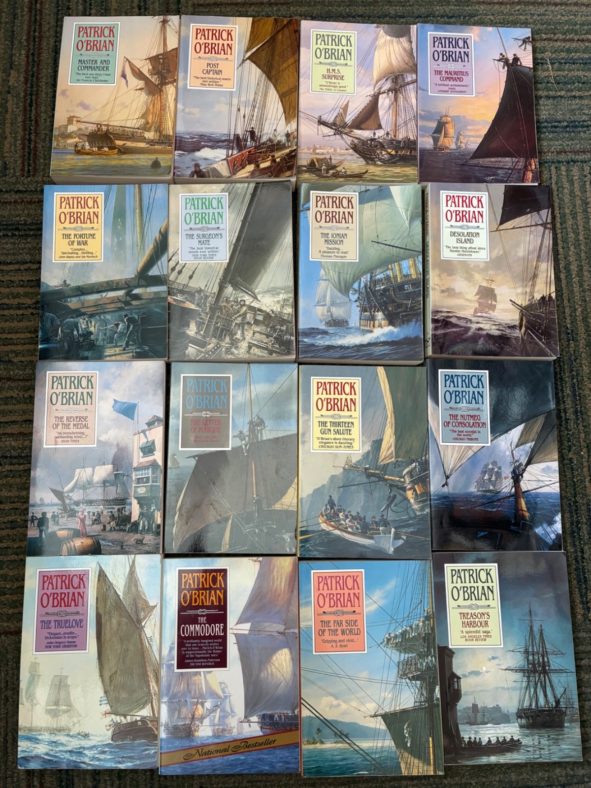 Patrick O’Brian/Set of 16 Novels/Pbk/Great Condition/Free Shipping