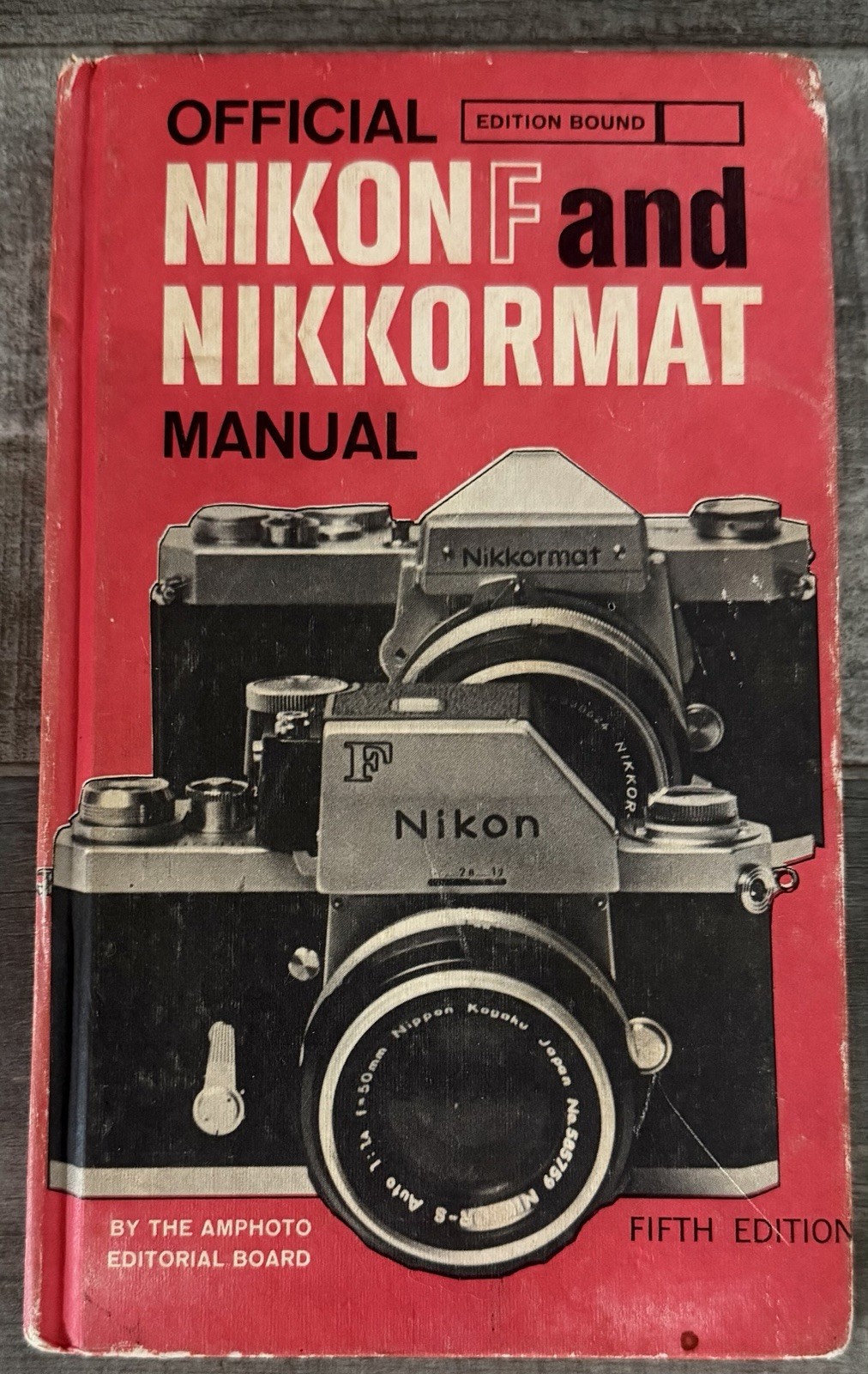 Official Nikon F & Nikkormat Manual Fifth Edition 1969 Hardcover Amphoto