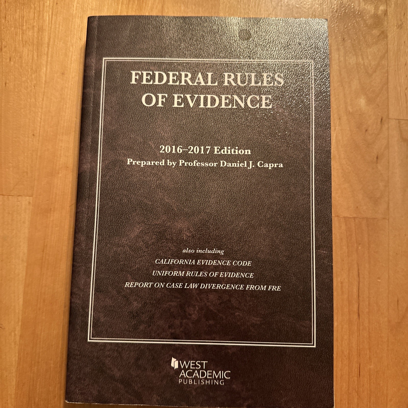Federal Rules of Evidence by Daniel Capra (2016, Trade Paperback)