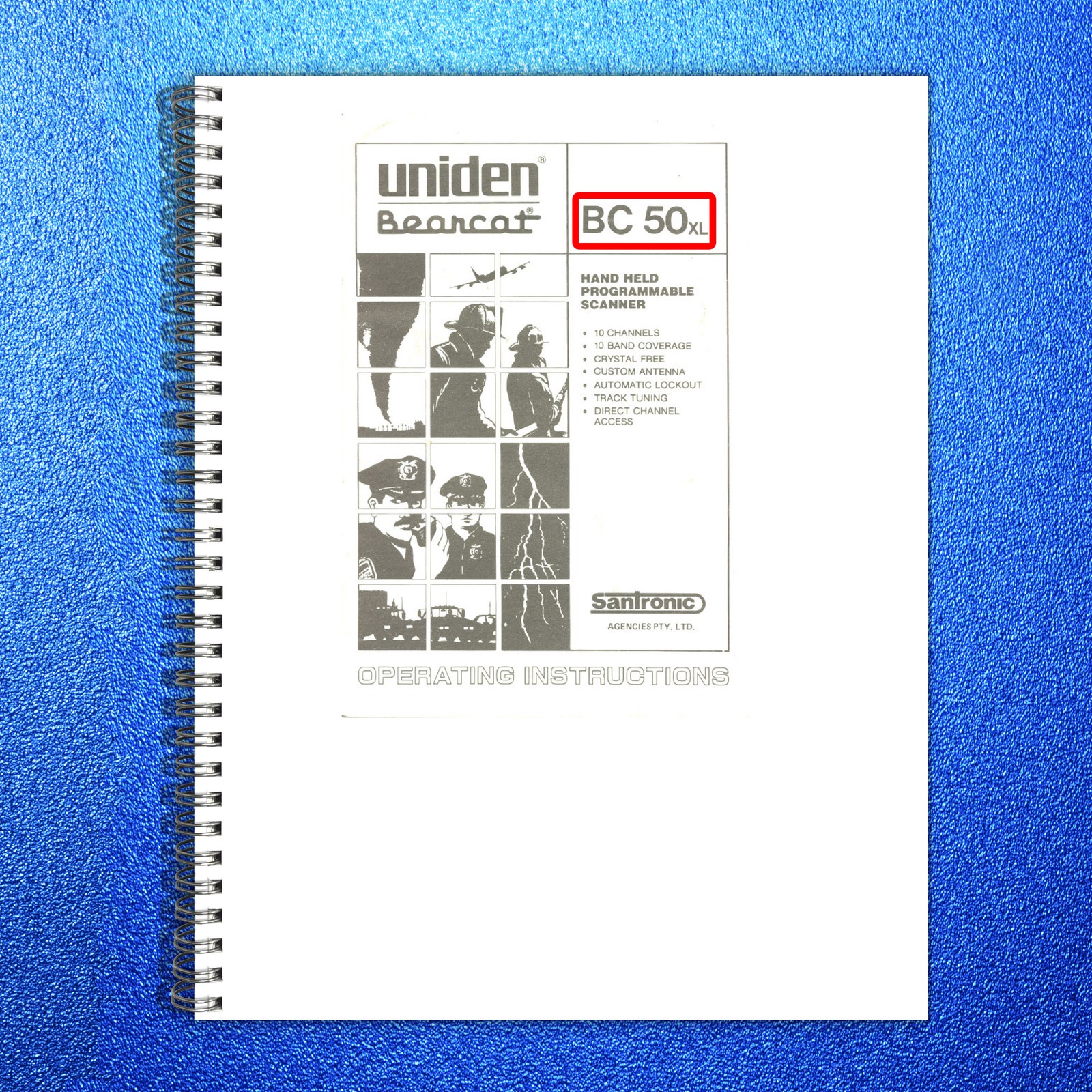 UNIDEN Bearcat BC 50XL Scanner Operating Instructions Manual – WIRE BOUND