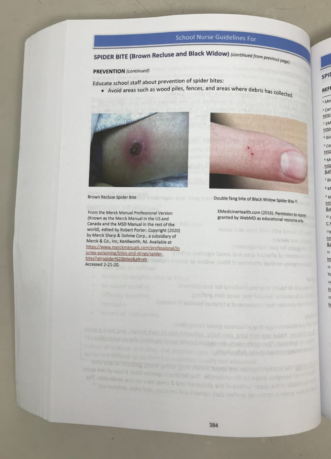 School Nurse Resource Manual, V. Taliaferro (ed), C. Resha (ed), 2020, E-102