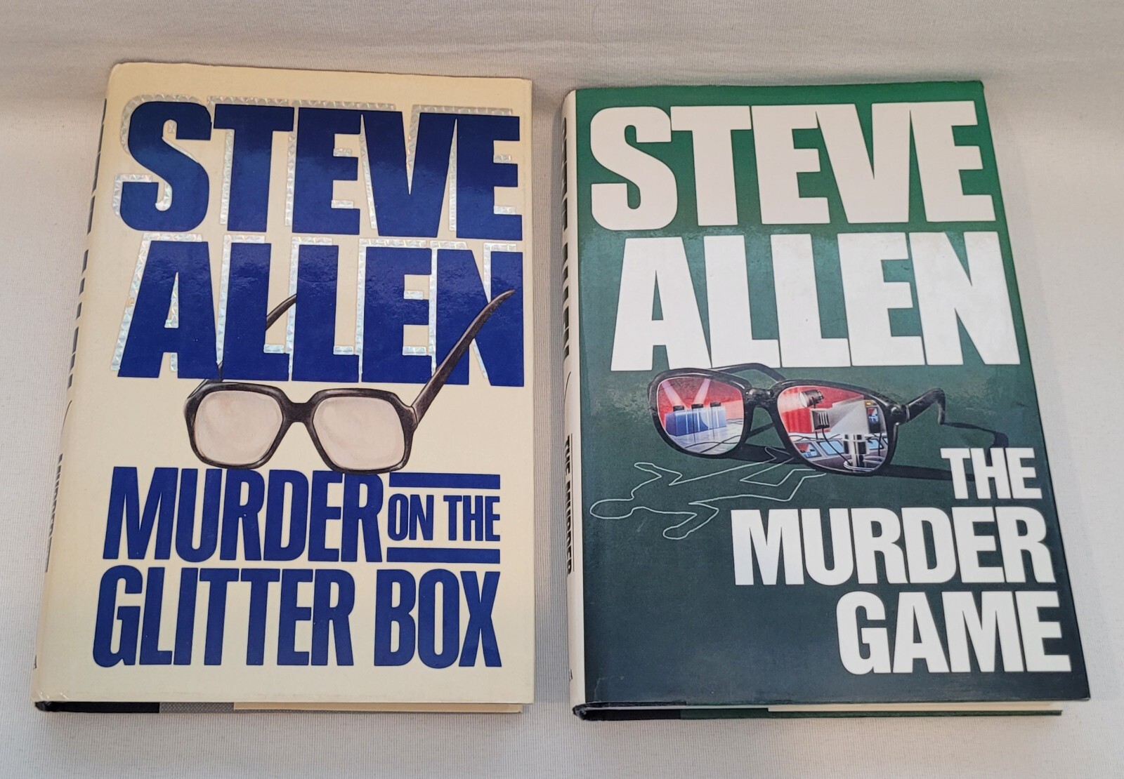 Lot of 2 Mystery Books by Actor Steve Allen…1 SIGNED, Steve Allen Series, HB’s