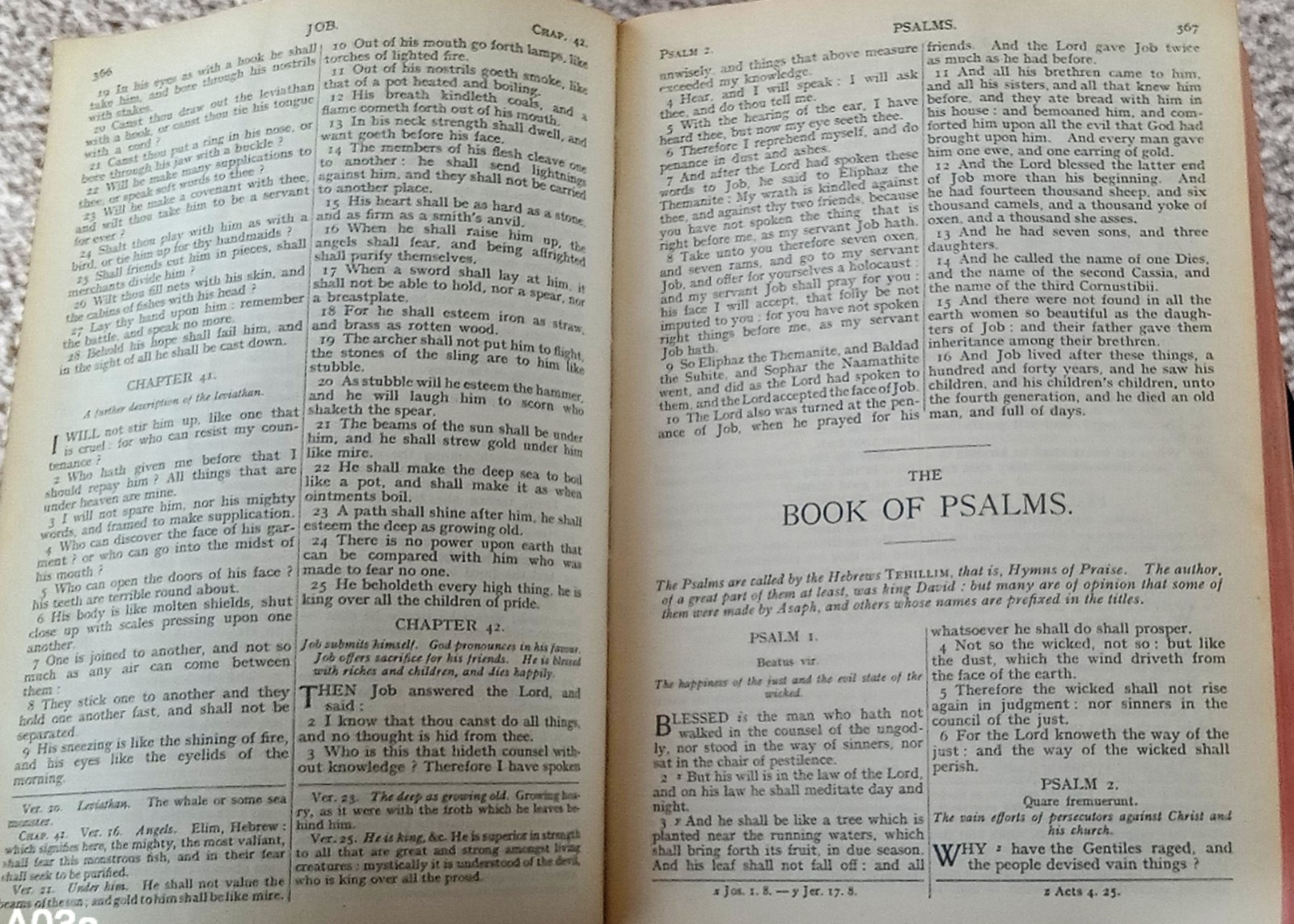ANTIQUE DOUAY RHEIMS CATHOLIC VULGATE BIBLE; FINE BINDING FULL LEATHER [ca1943]