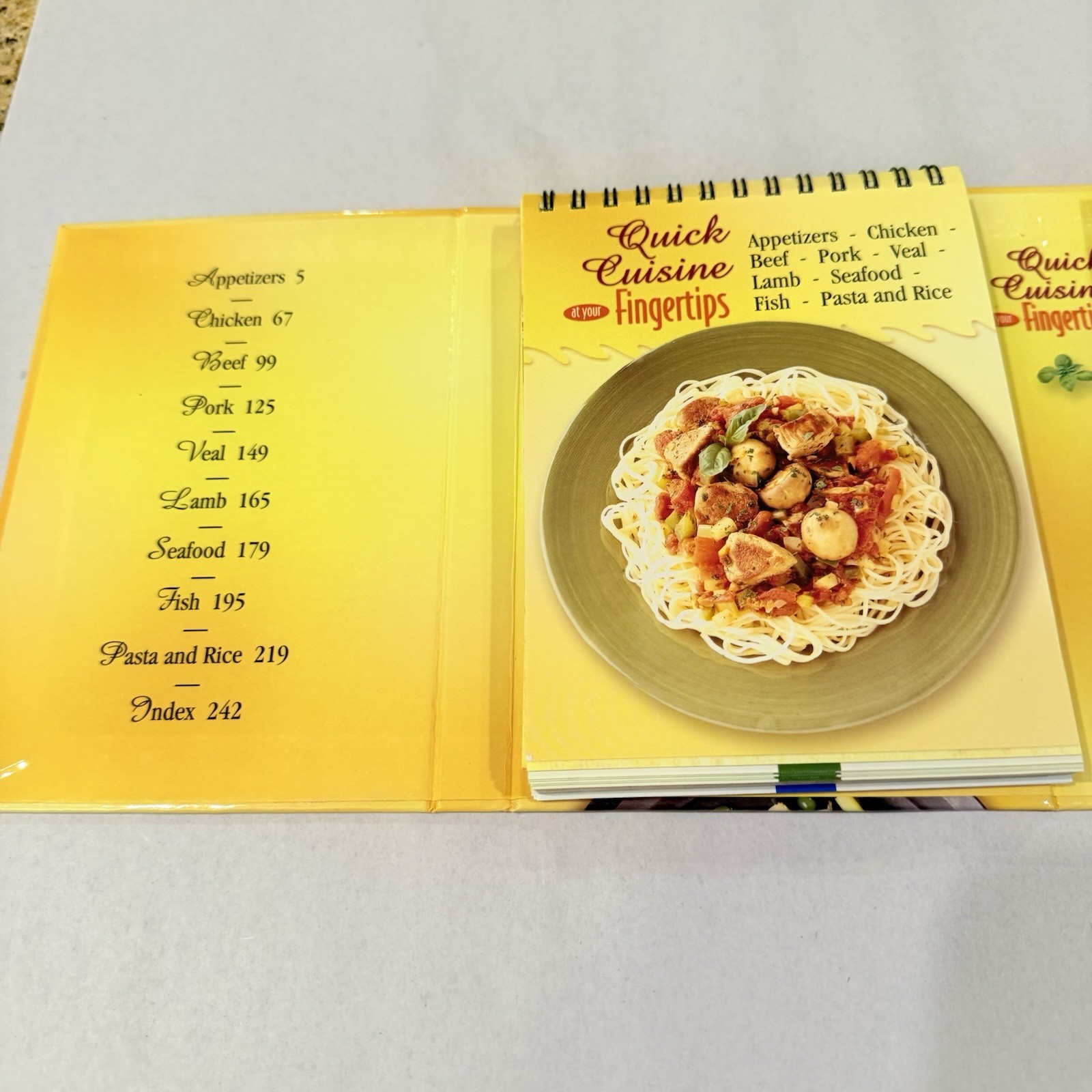 Quick Cuisine At Your Fingertips – Hardcover – Ring/Wire Bound – NEW