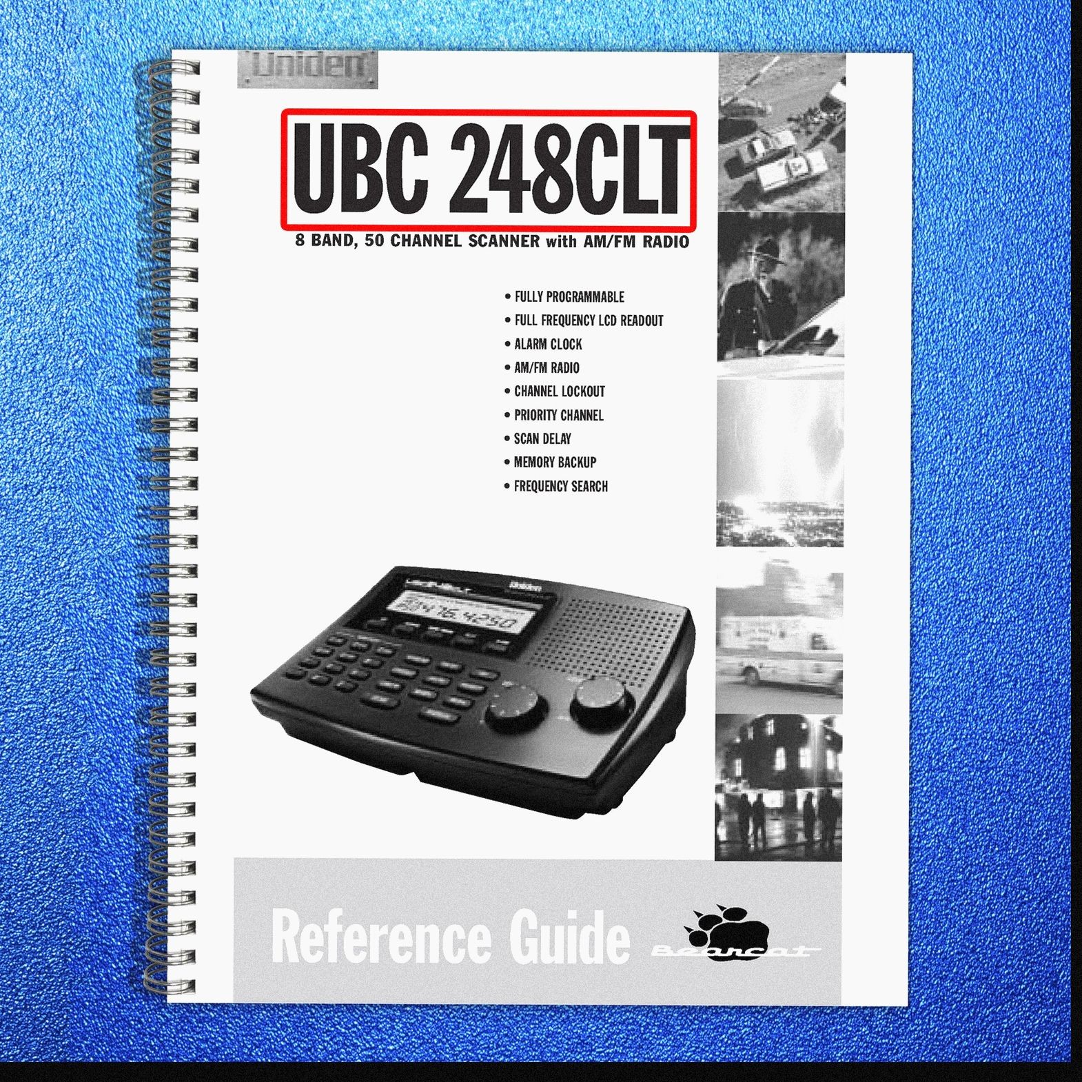 UNIDEN Bearcat UBC248CLT Scanner User Manual – HD WIRE BIND – TOUGH COVERS