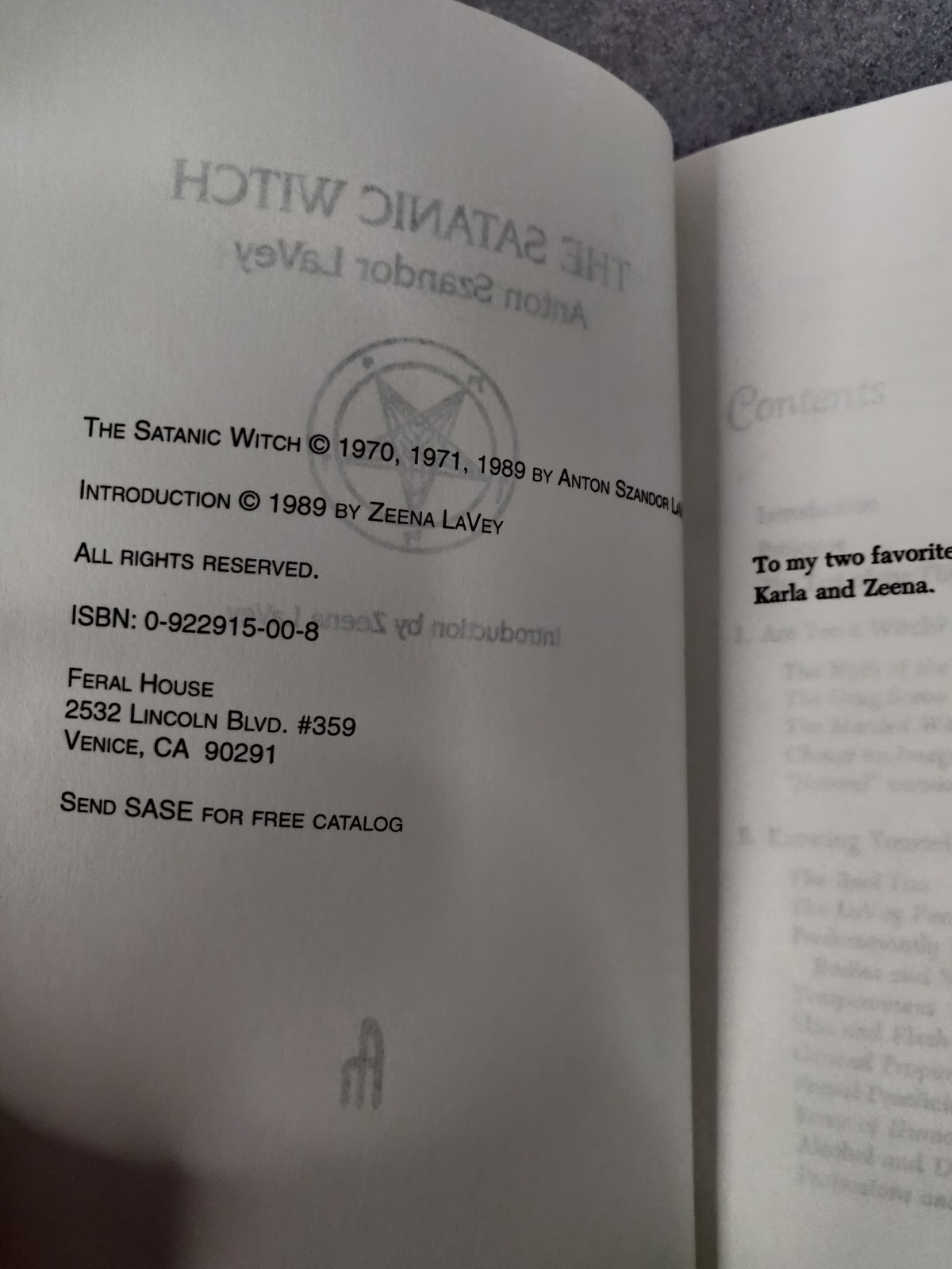 The Satanic Witch Anton Lavey Paperback