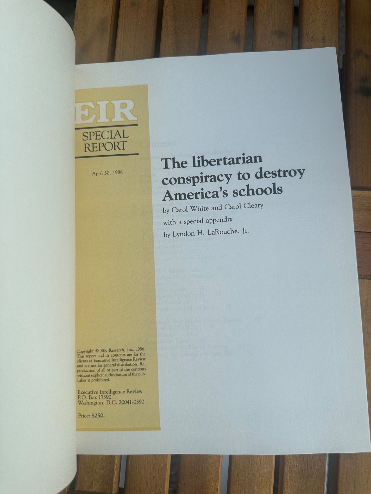 EIR Executive Intelligence Review 4/30/1986 The Libertarian Conspiracy to Destro
