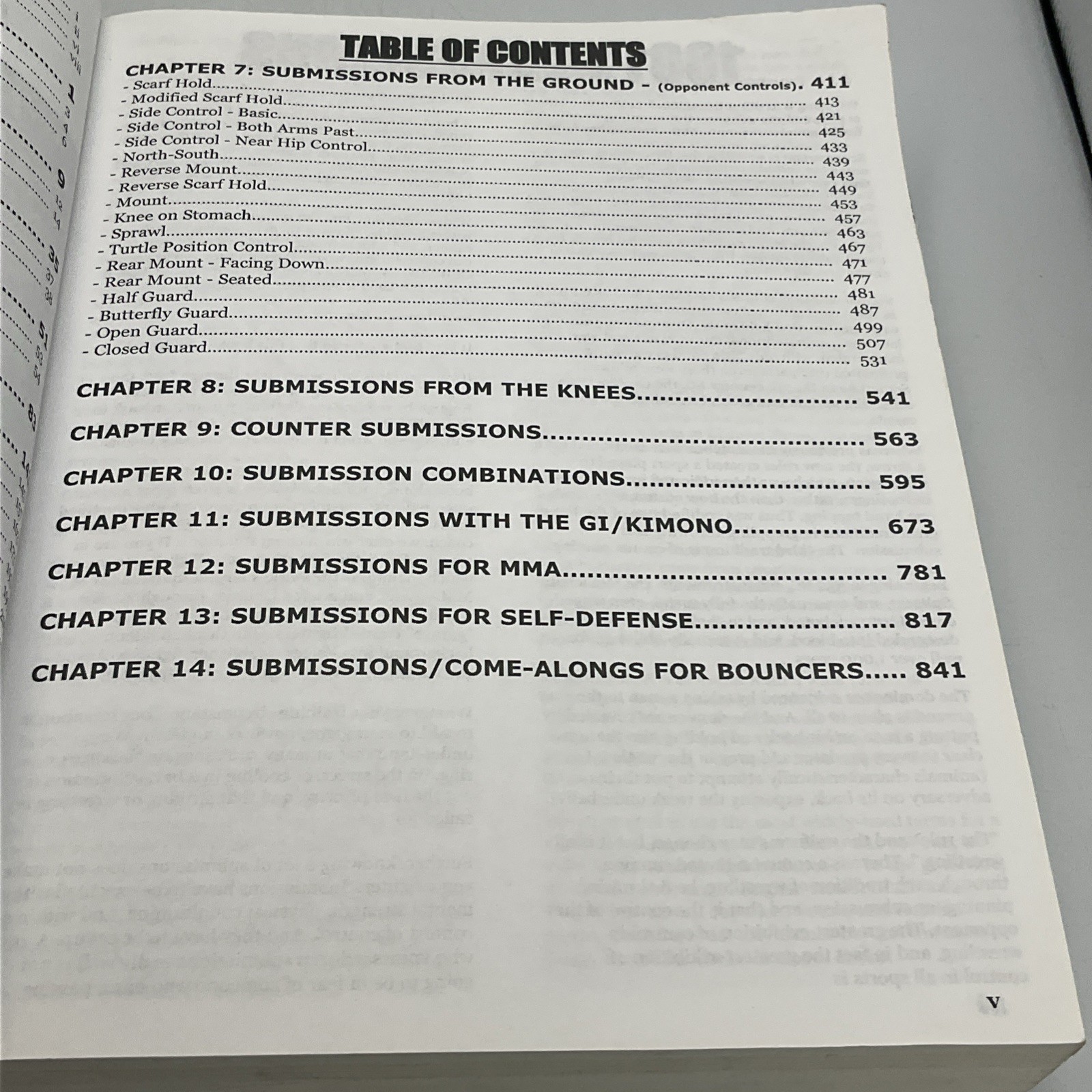 1001 Submissions Reference Manual Mixed Martial Arts Finishing Techniques, PB Ve