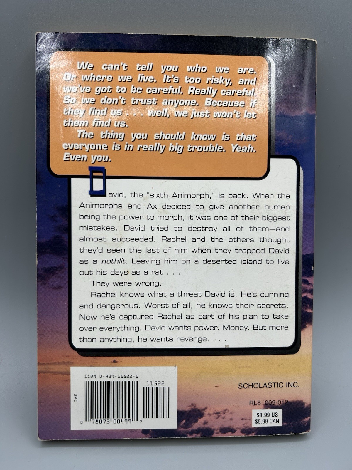 Animorphs #48 The Return – 1st Edition / Printing by K.A. Applegate