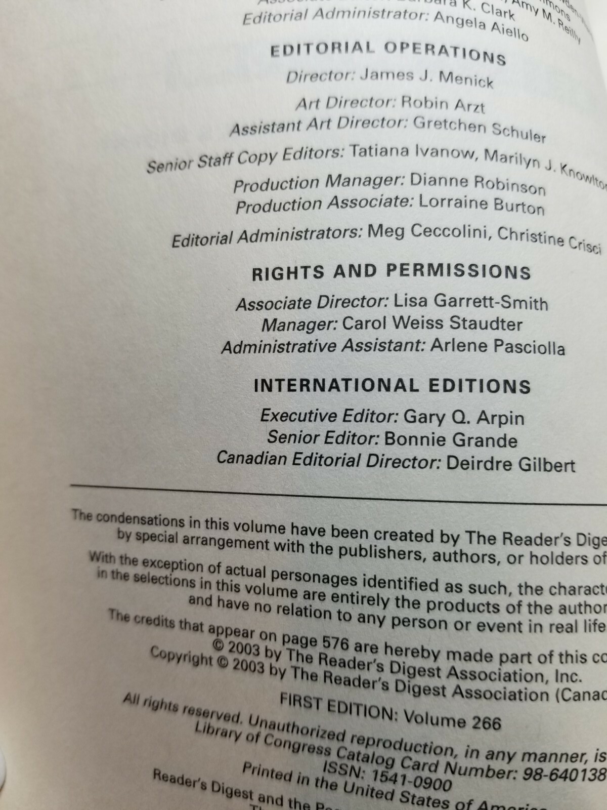 Readers Digest Select Edition 2003 Volume 2 1st Edition