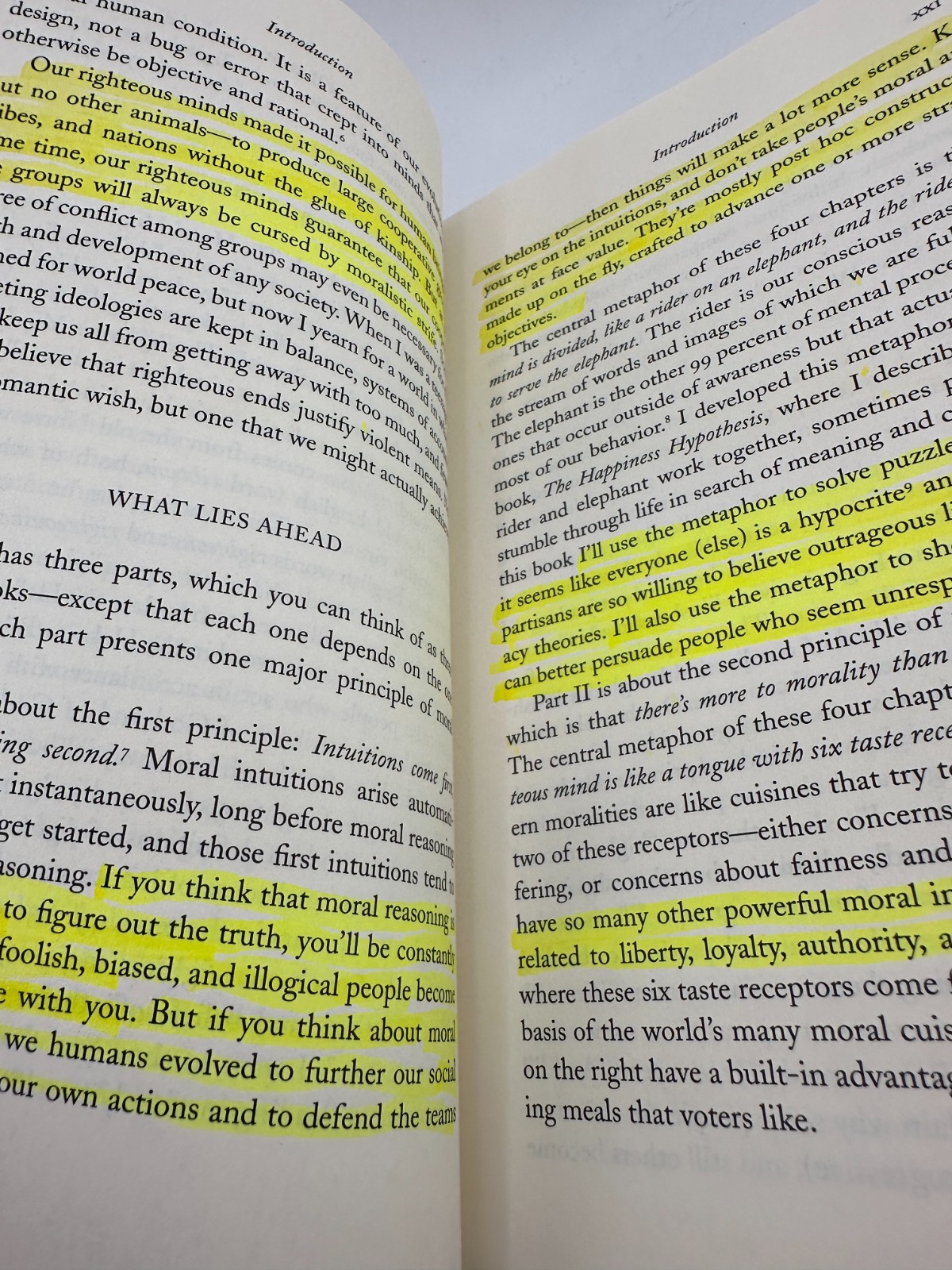 The Righteous Mind by Jonathan Haidt – Politics Religion Psychology (PB)