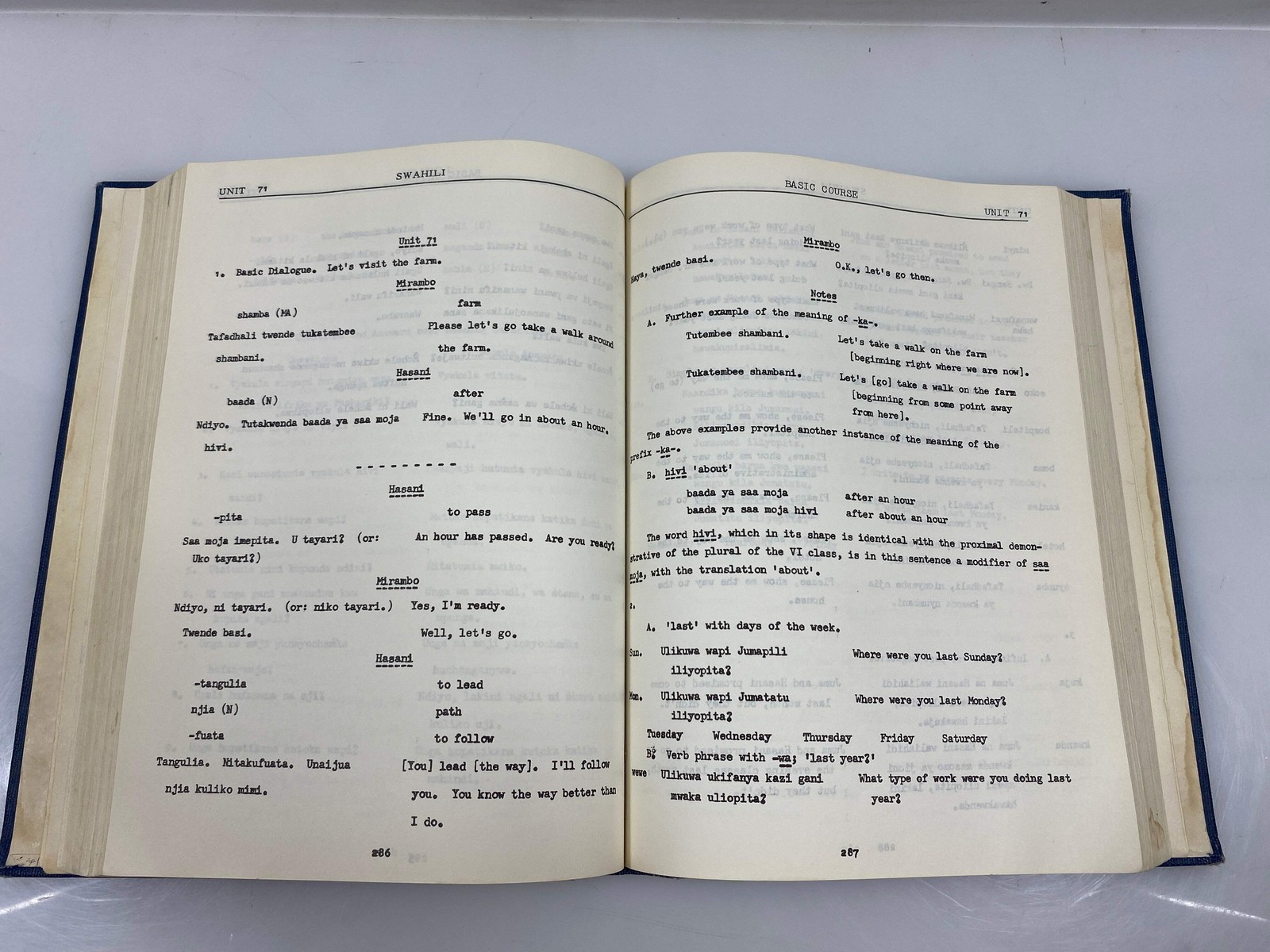 Swahili Basic Course Foreign Service Institute Ex-library 1963 HC