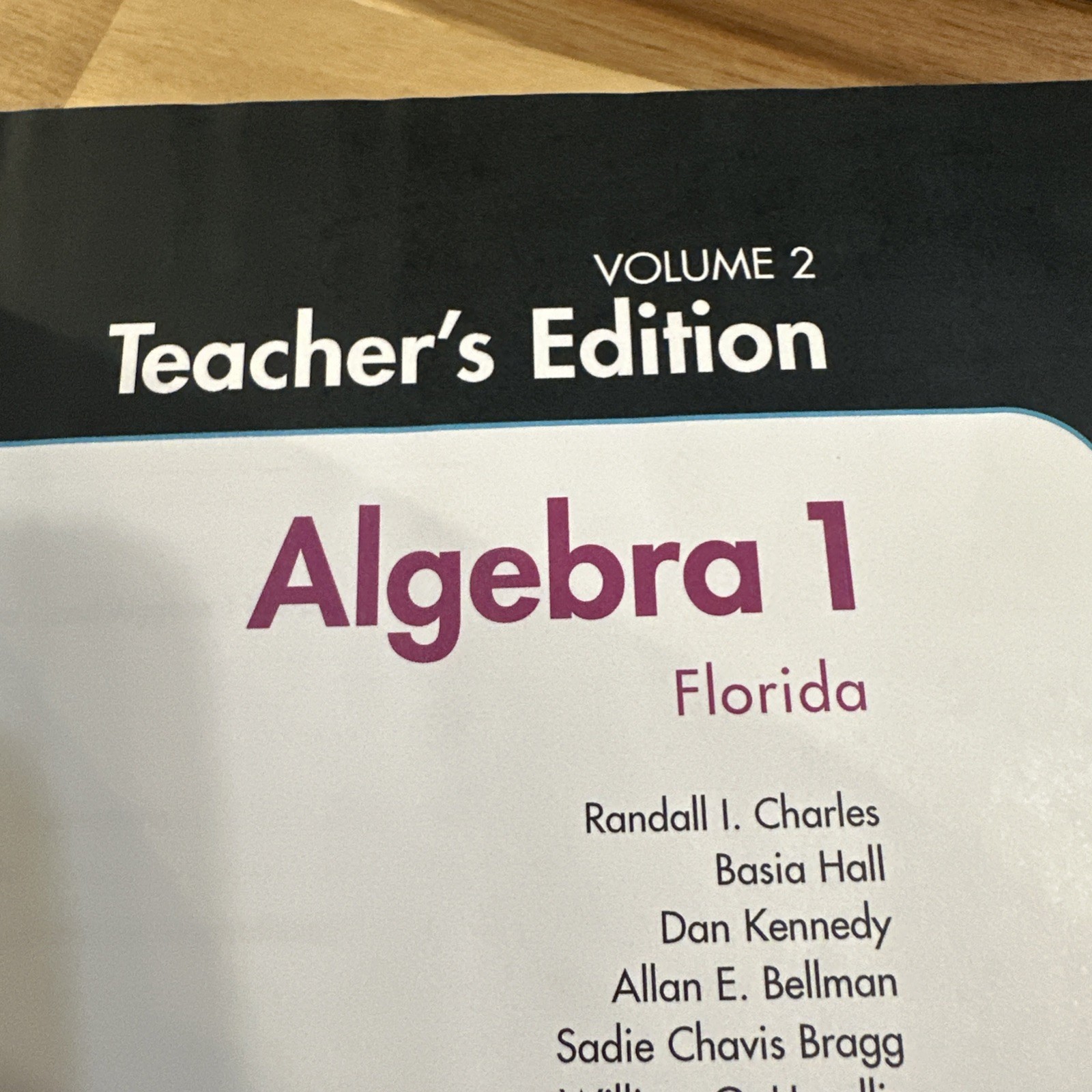 Algebra 1 Common Core Teacher’s Edition Volume 2 2015 Pearson