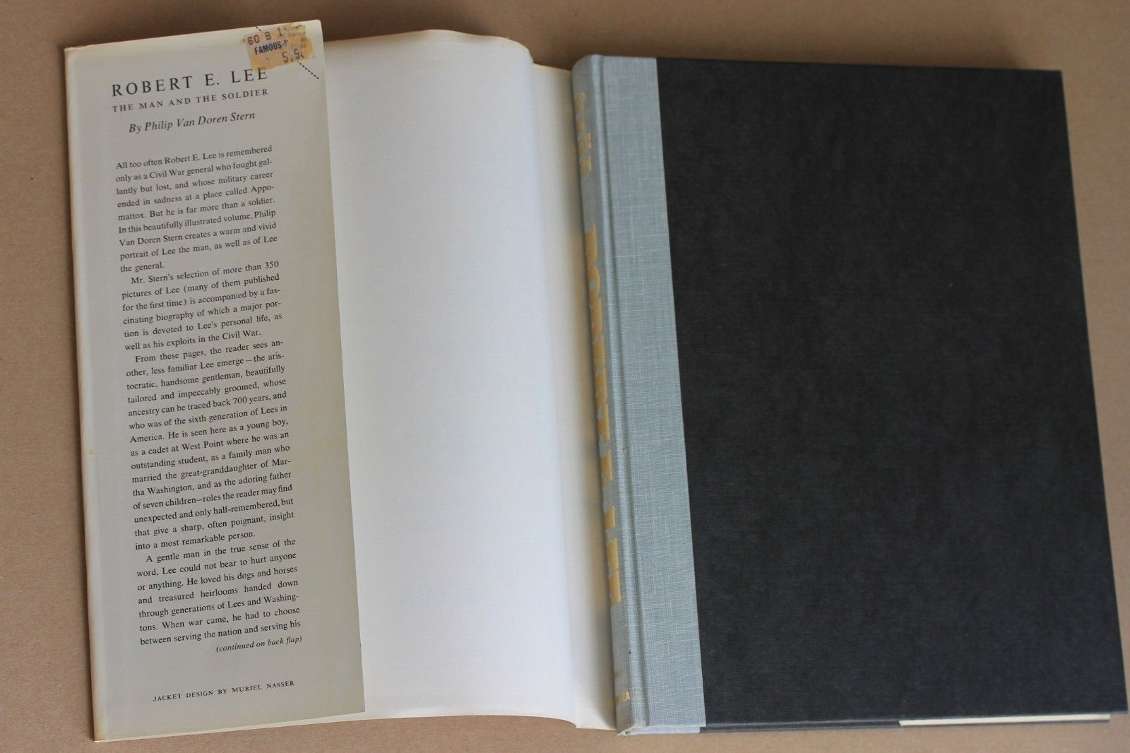 ROBERT E LEE: THE MAN AND THE SOLDIER, Philip Van Doren Stern, 1963, hc+dj