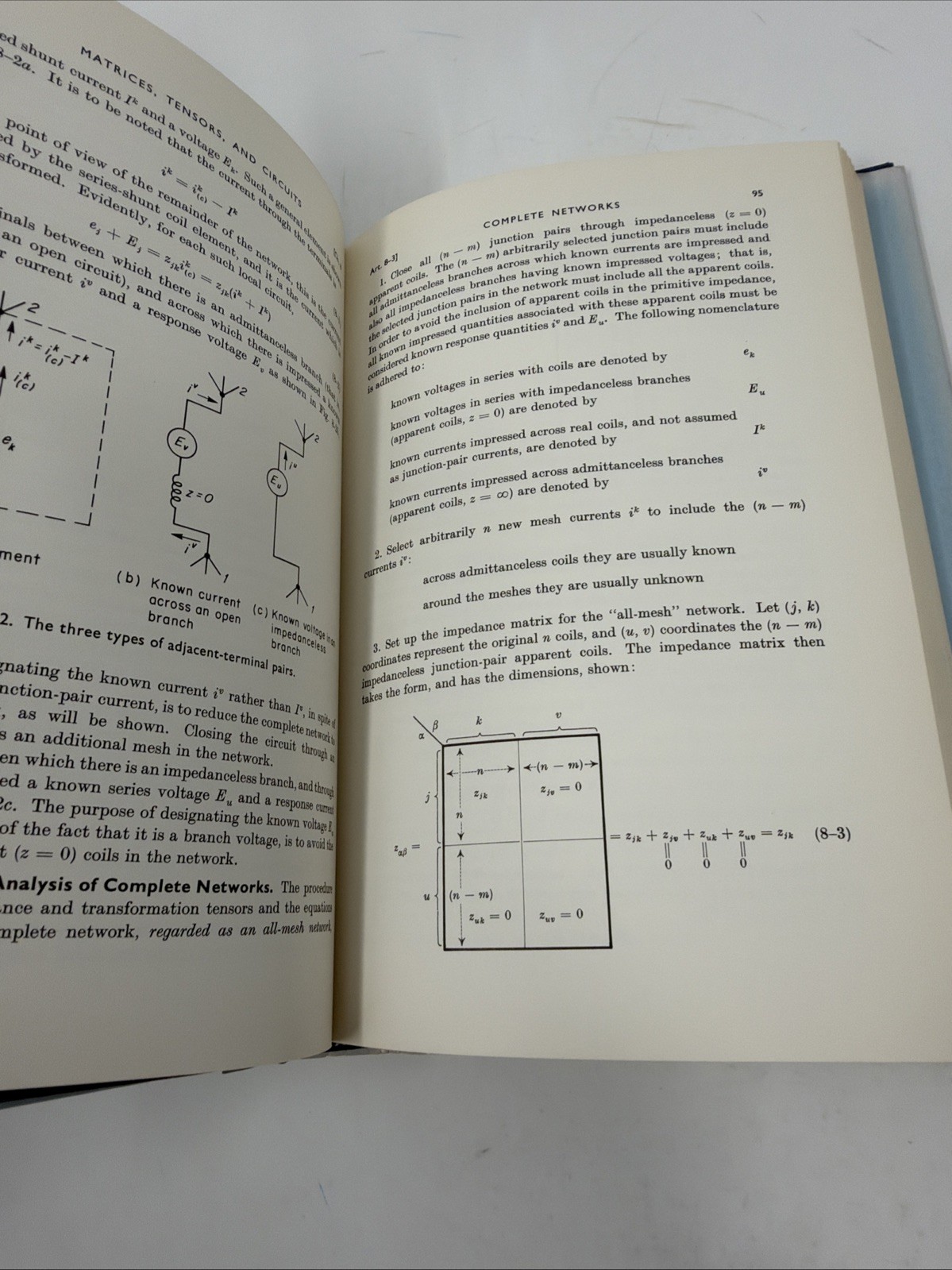 Tensor Analysis of Electric Circuits and Machines L. V. Bewley – Hardcover 1961