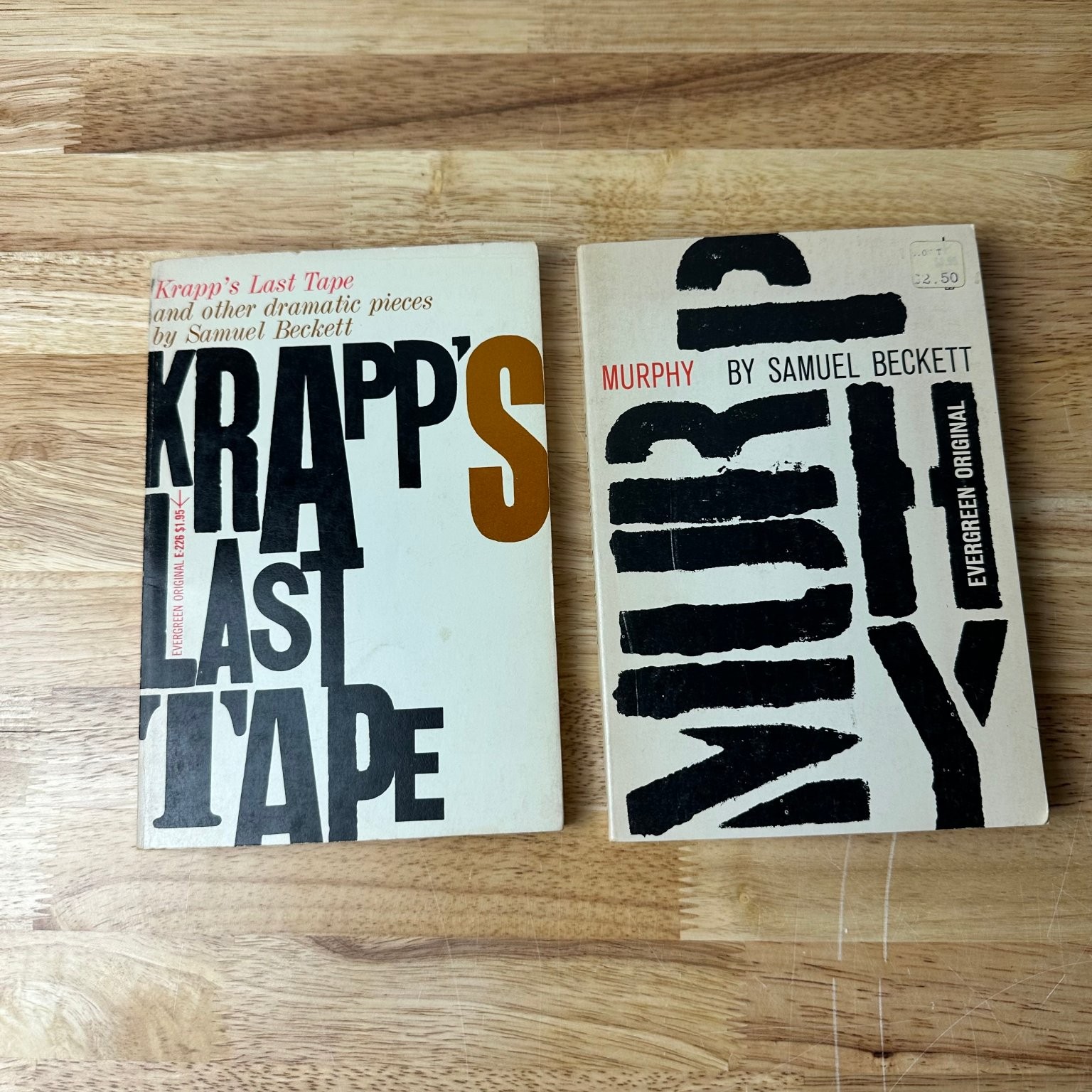 Krapp’s Last Tape & Murphy Samuel Beckett 1957 1960 Evergreen Original