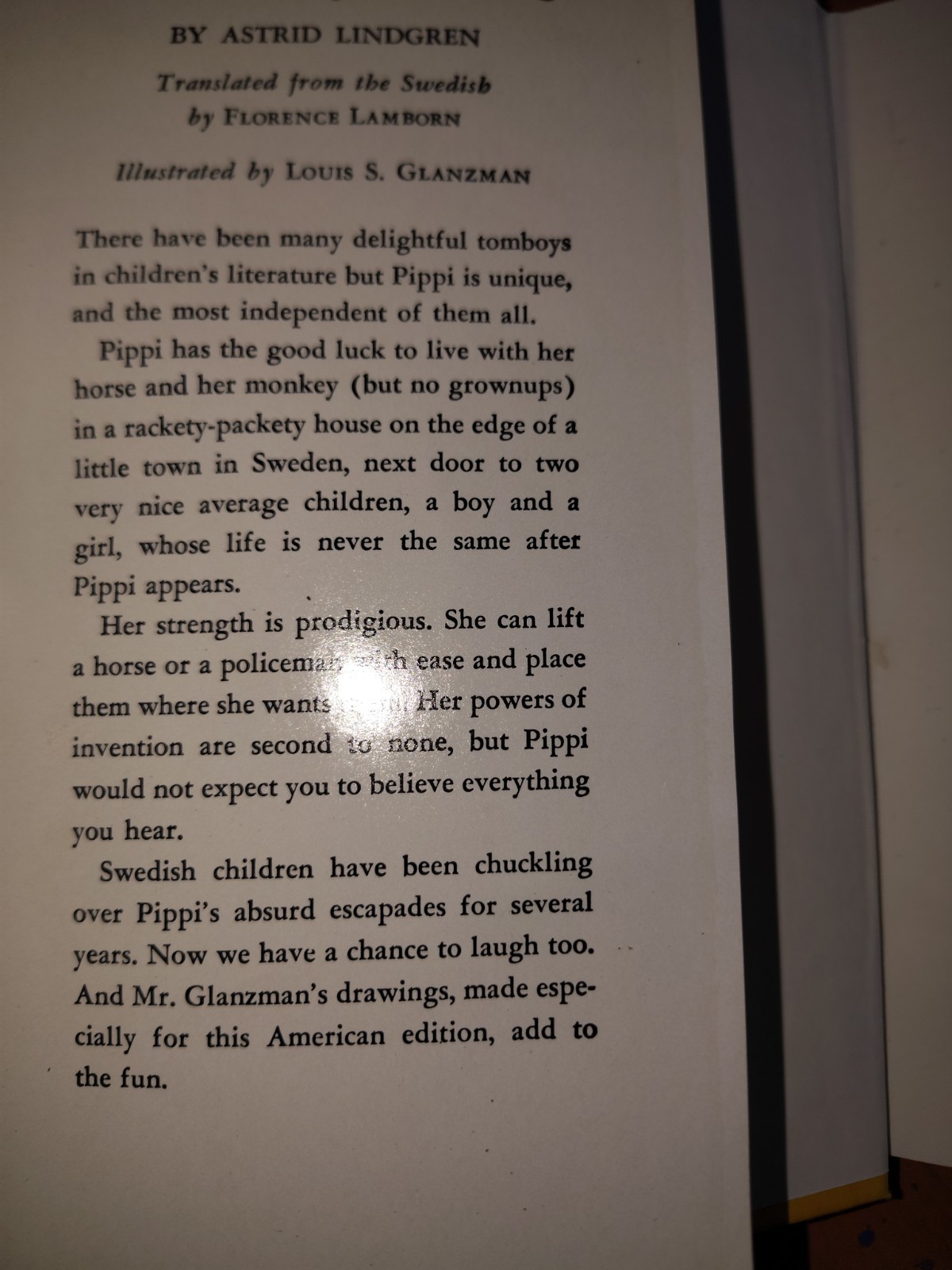Pippi Longstocking ~ Astrid Lindgren ~ HARDCOVER ~ Viking ~ Book Club edition