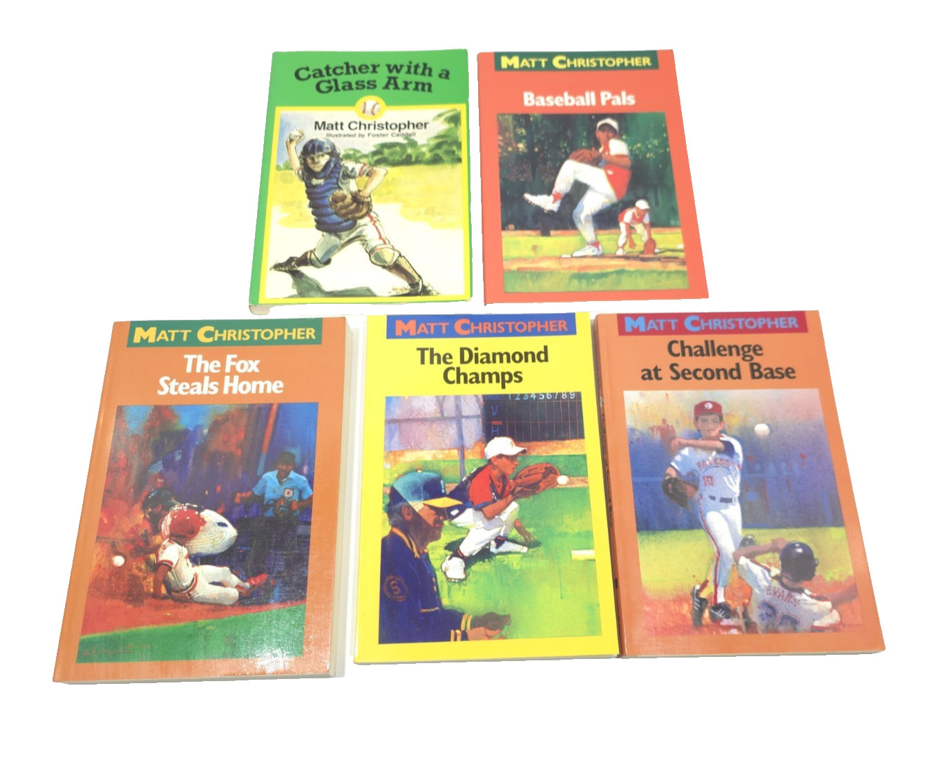 Matt Christopher Baseball Stories, Paperback, Lot of 15, Ages 9-12, Sports – EUC