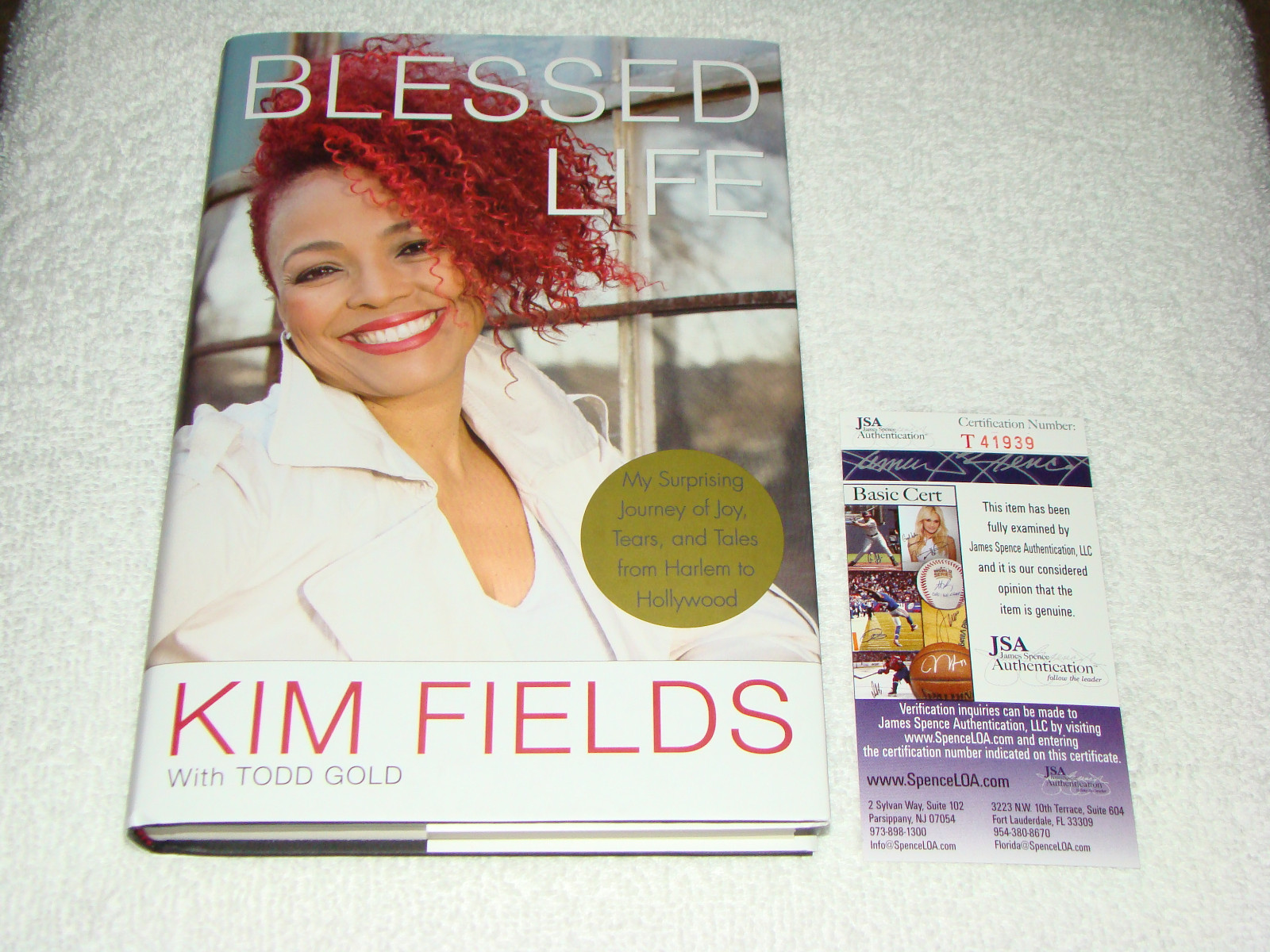 Kim Fields Signed 1st Edition Hardback Book Blessed Life JSA #T41939 Tootie