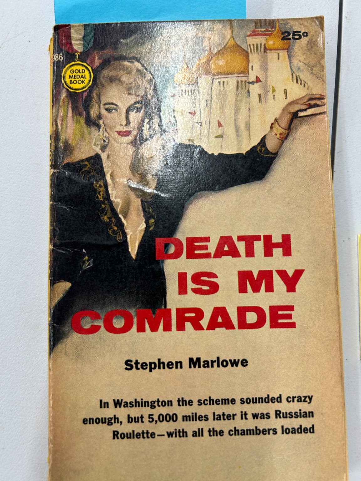 Death Is My Comrade Stephen Marlowe 1960 First Printing Gold Medal