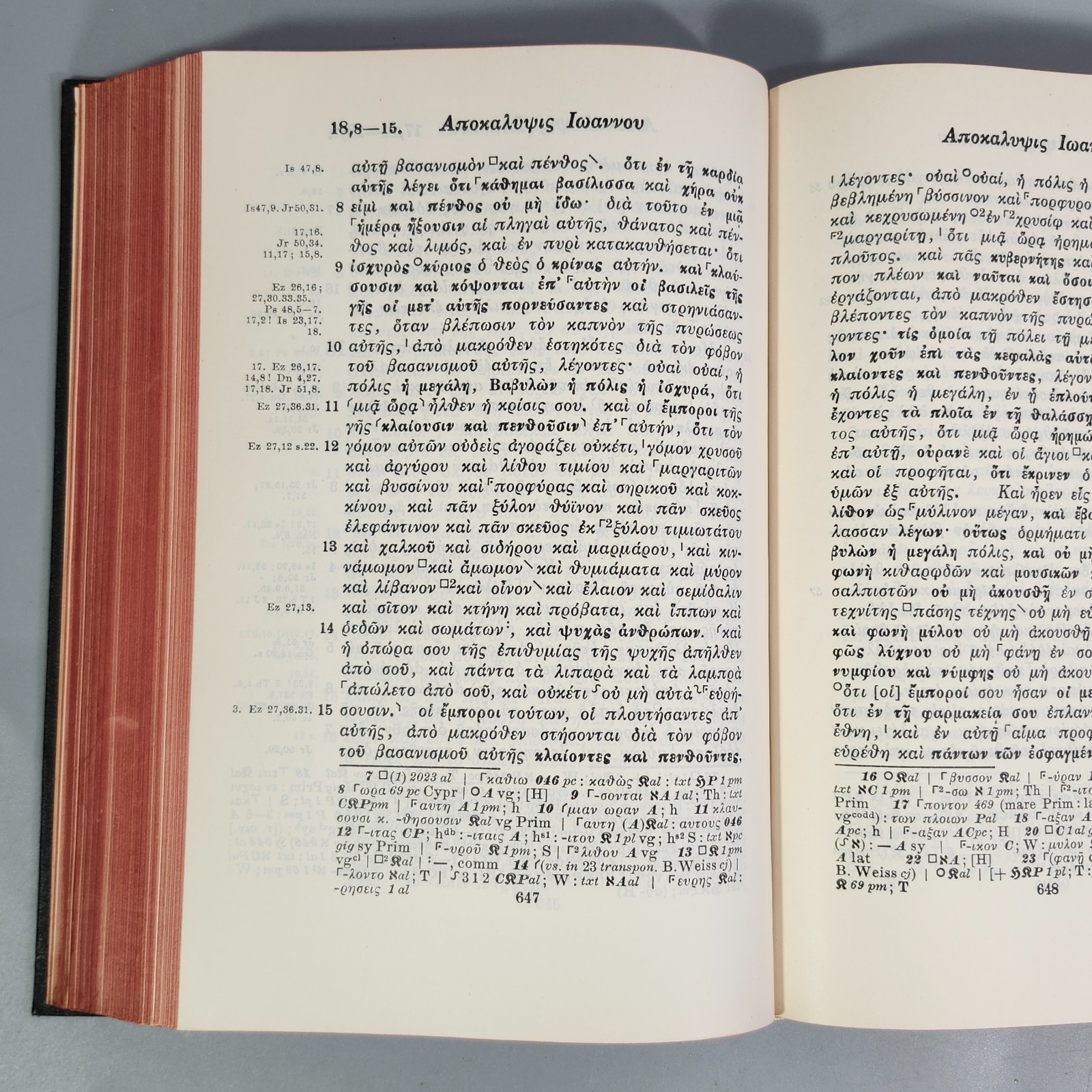 Novum Testamentum Graece New Testament Concordance in Greek 1953 Eberhard Nestle