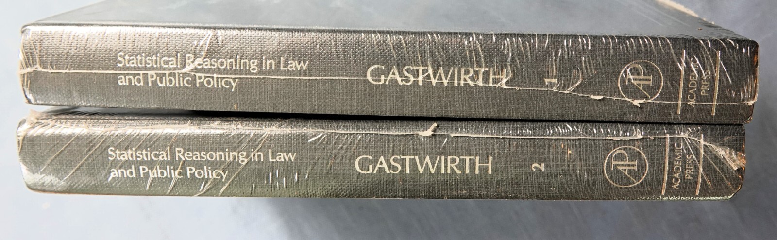 STATISTICAL REASONING IN LAW AND PUBLIC POLICY 2 VOLS. BY JOSEPH GASTWIRTH HC